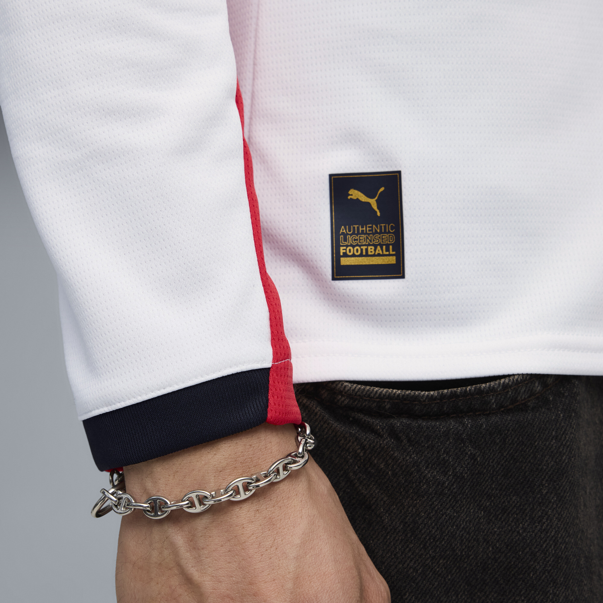 PUMA AC Milan 25/26 uitshirt met lange mouwen voor Heren, Rood/Wit, Maat L thumbnail 2