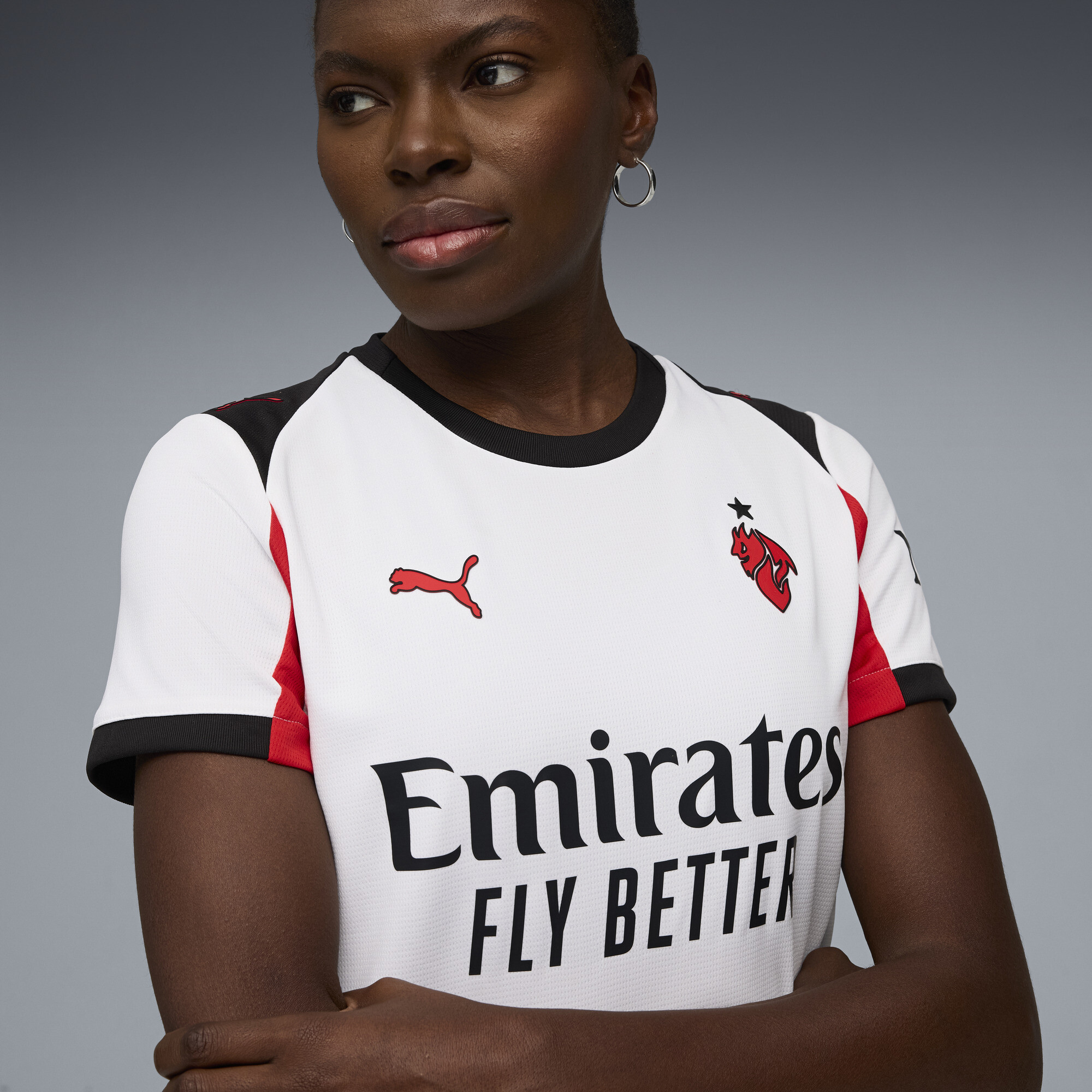 PUMA AC Milan 25/26 uitshirt voor Dames, Rood/Wit, Maat XL thumbnail 6
