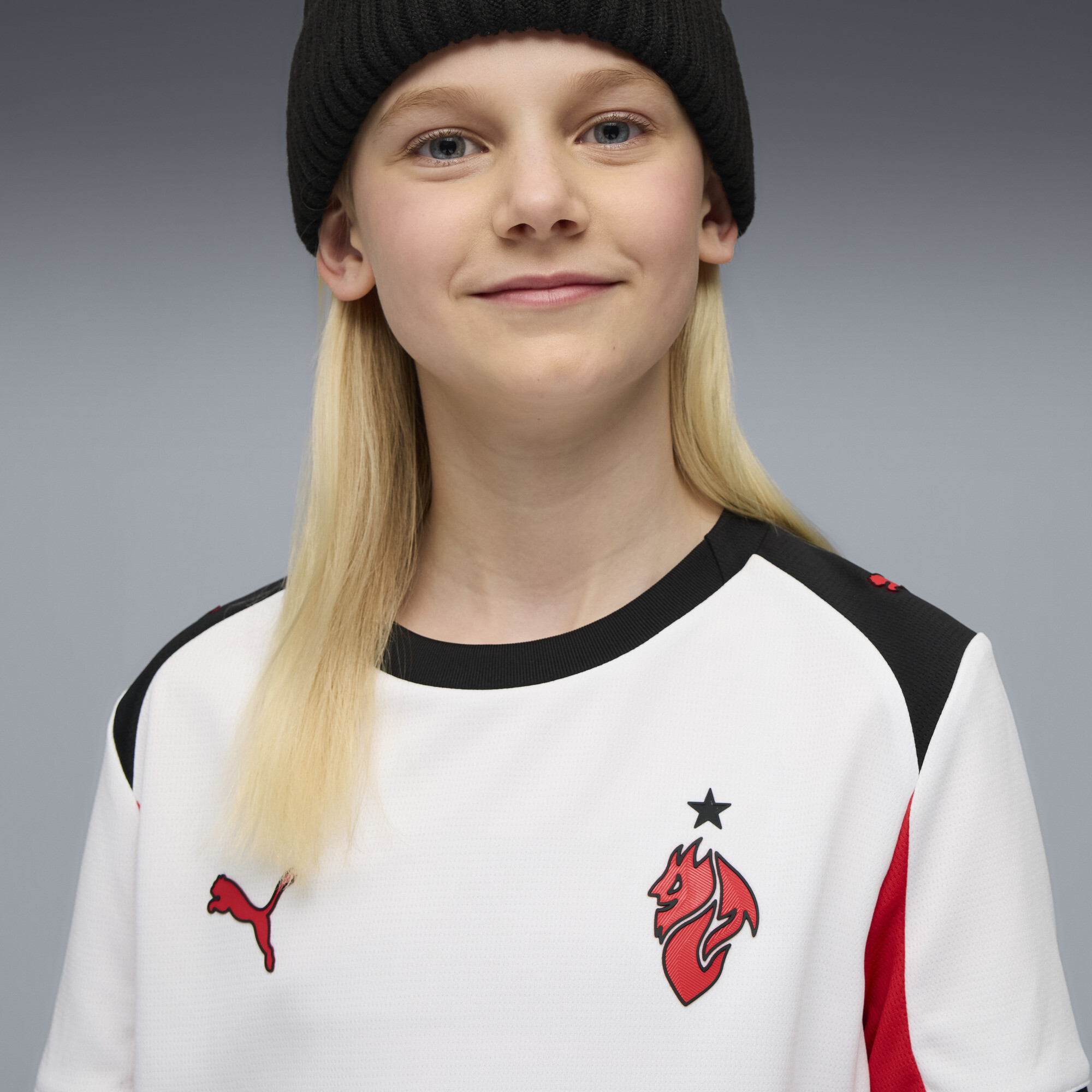 PUMA AC Milan 25/26 uitshirt, Rood/Wit, Maat 5-6Y thumbnail 6