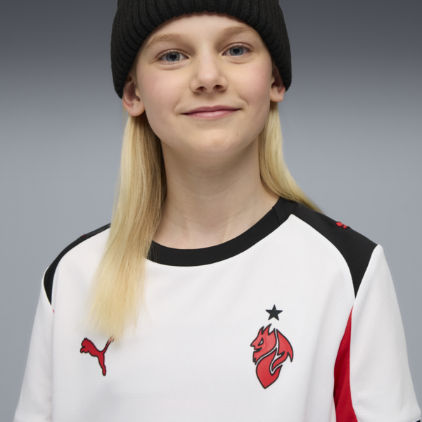 Jersey AC Milan 25/26 Visitante para adolescentes, PUMA White-For All Time Red, large-MEX