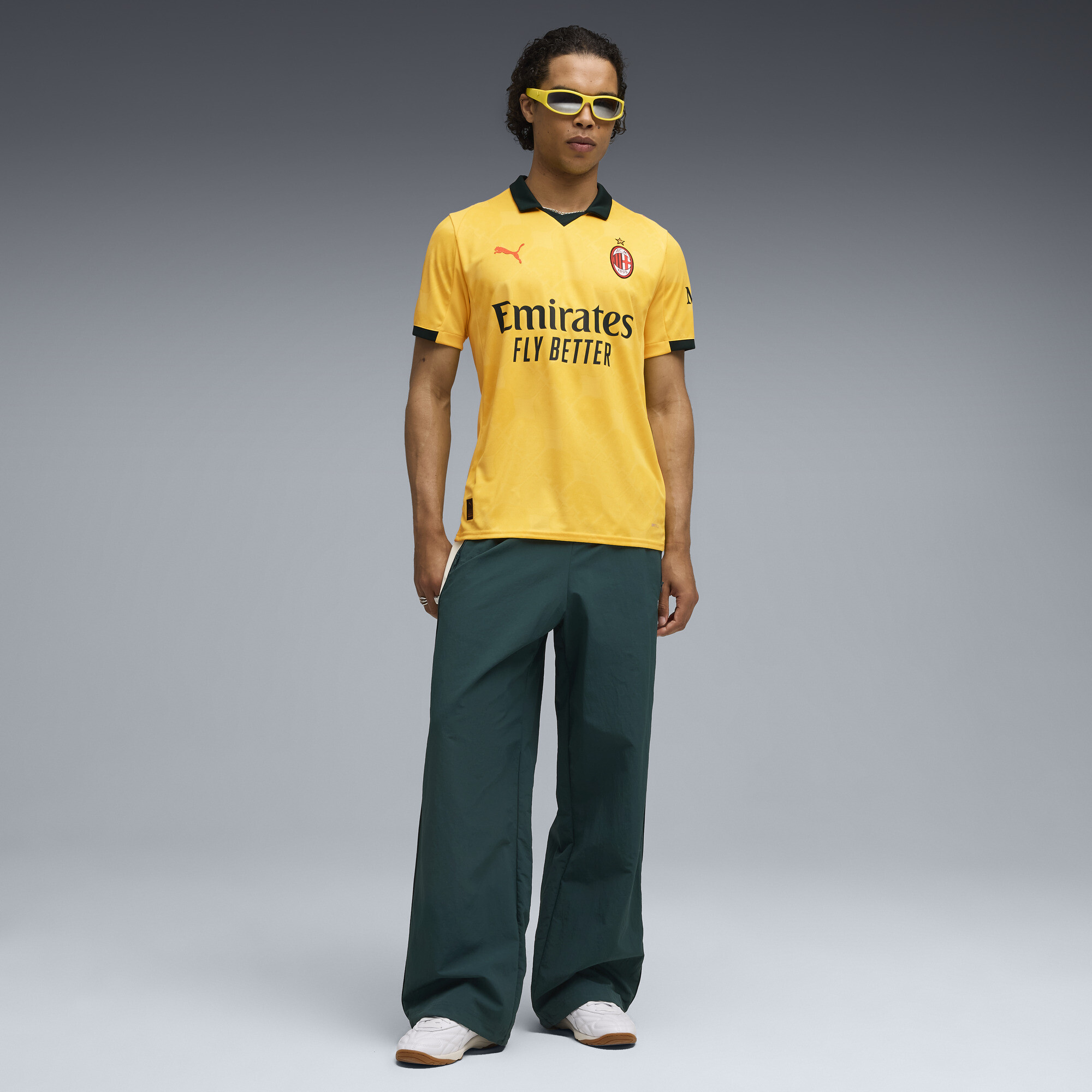 PUMA AC Milan 25/26 derde voetbalshirt voor Heren, Geel, Maat S thumbnail 5