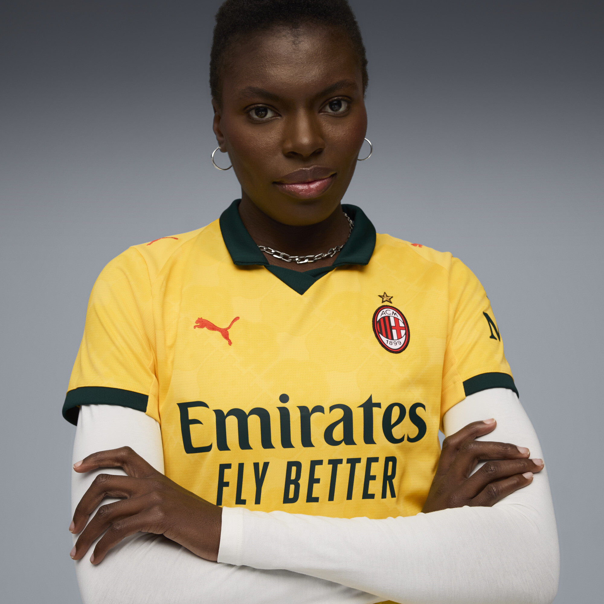 PUMA AC Milan 25/26 derde voetbalshirt voor Dames, Geel, Maat XL thumbnail 5