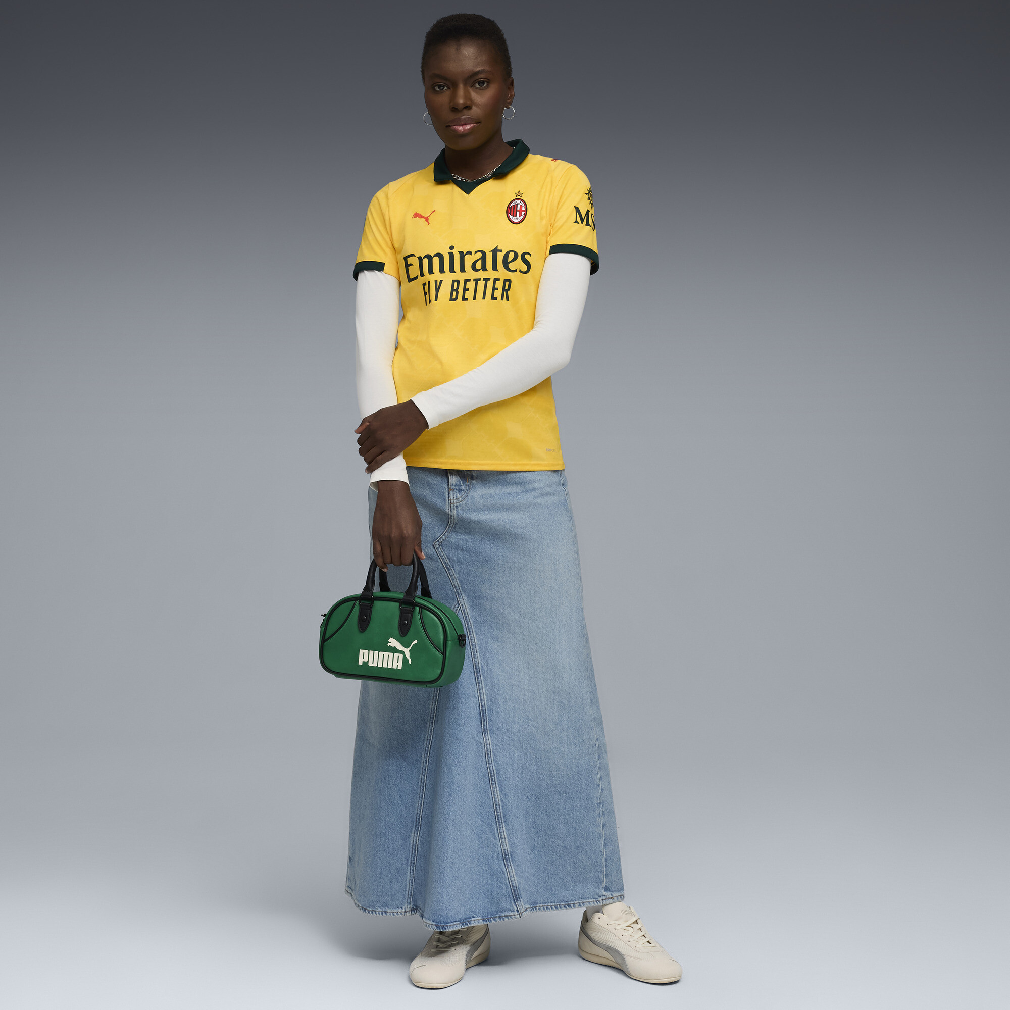 PUMA AC Milan 25/26 derde voetbalshirt voor Dames, Geel, Maat XL thumbnail 4