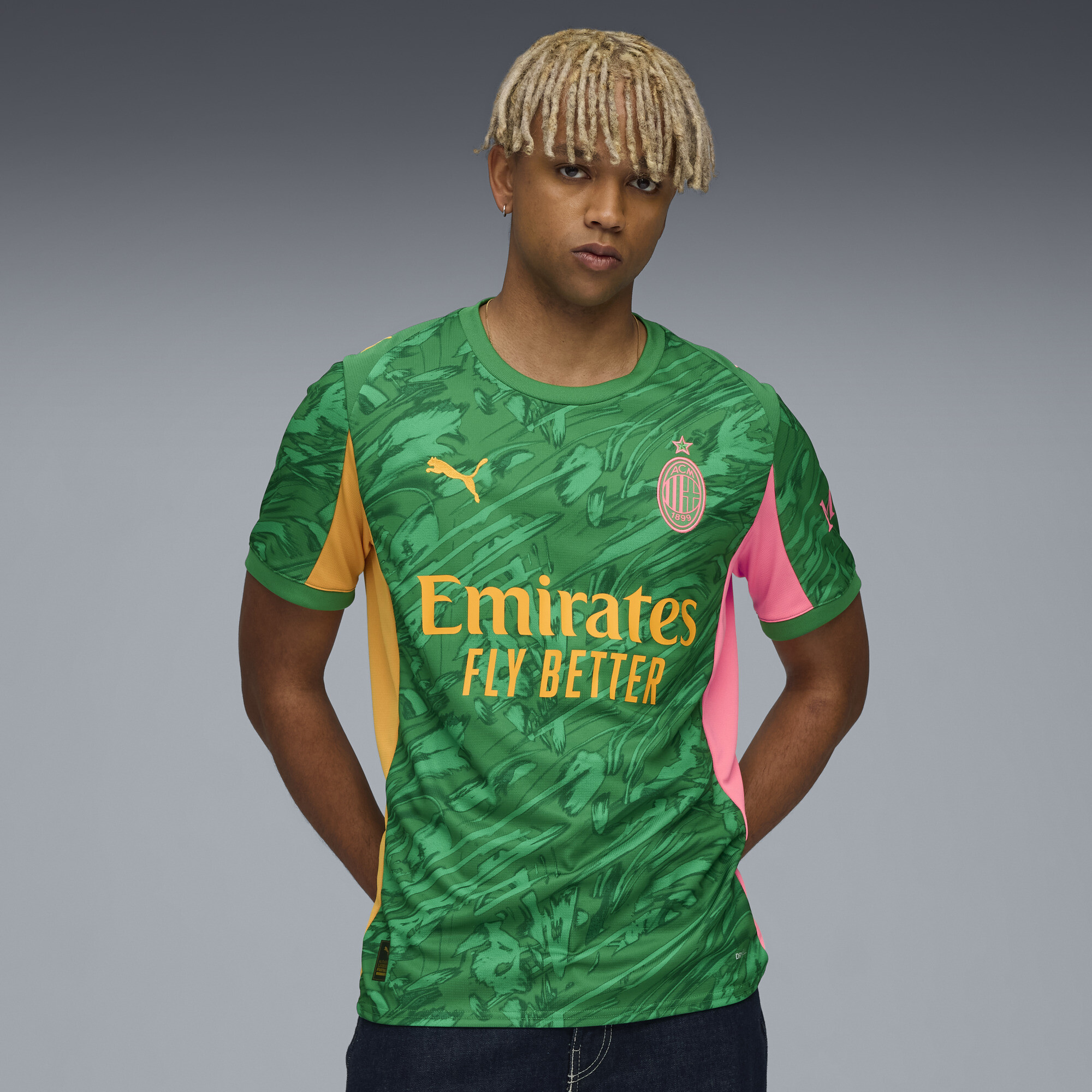 PUMA AC Milan 25/26 keepershirt voor Heren, Groen/Oranje, Maat M thumbnail 4