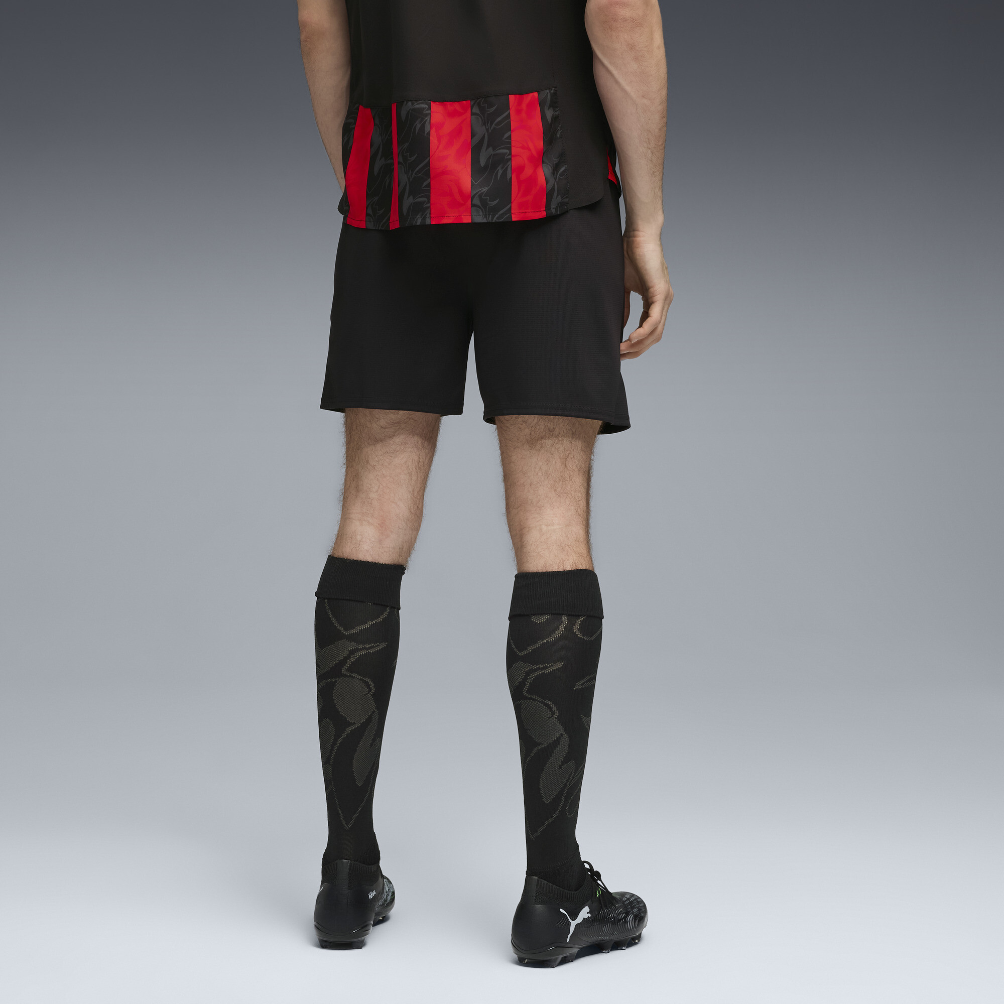 PUMA AC Milan 25/26 short voor Heren, Zwart/Rood, Maat XS thumbnail 3
