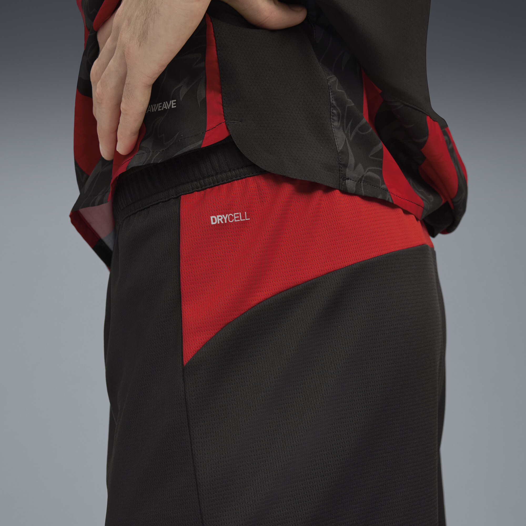 PUMA AC Milan 25/26 short voor Heren, Zwart/Rood, Maat XS thumbnail 2