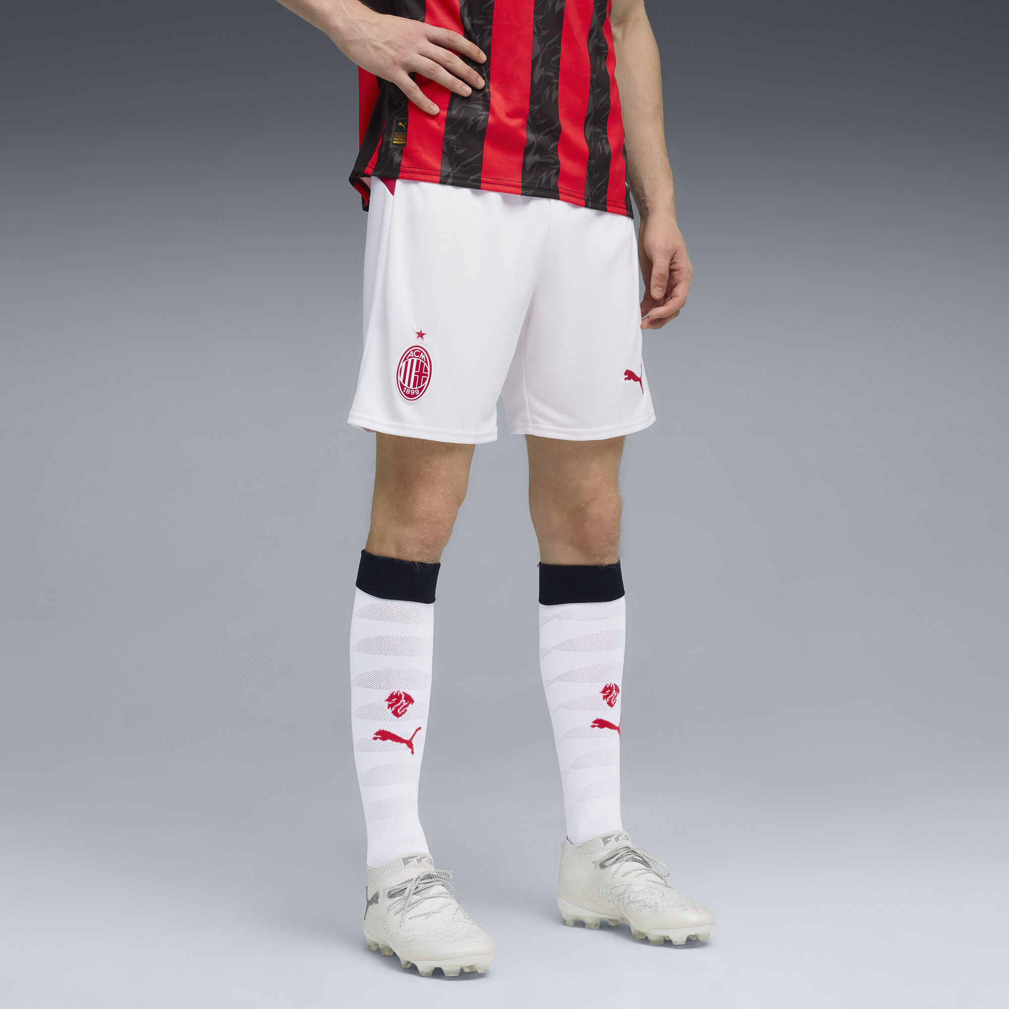 PUMA AC Milan 25/26 short voor Heren, Wit, Maat M thumbnail 4