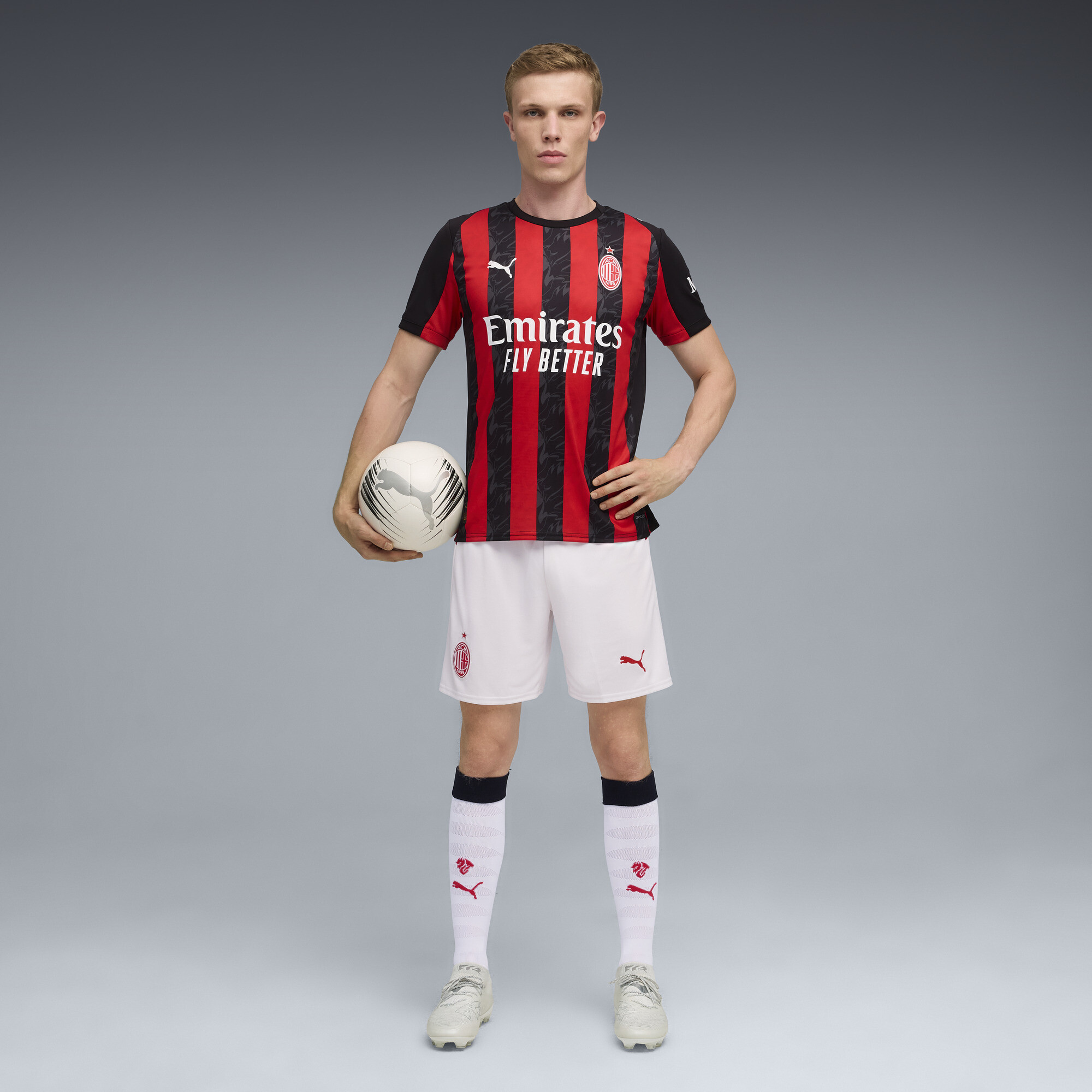 PUMA AC Milan 25/26 short voor Heren, Wit, Maat M thumbnail 2