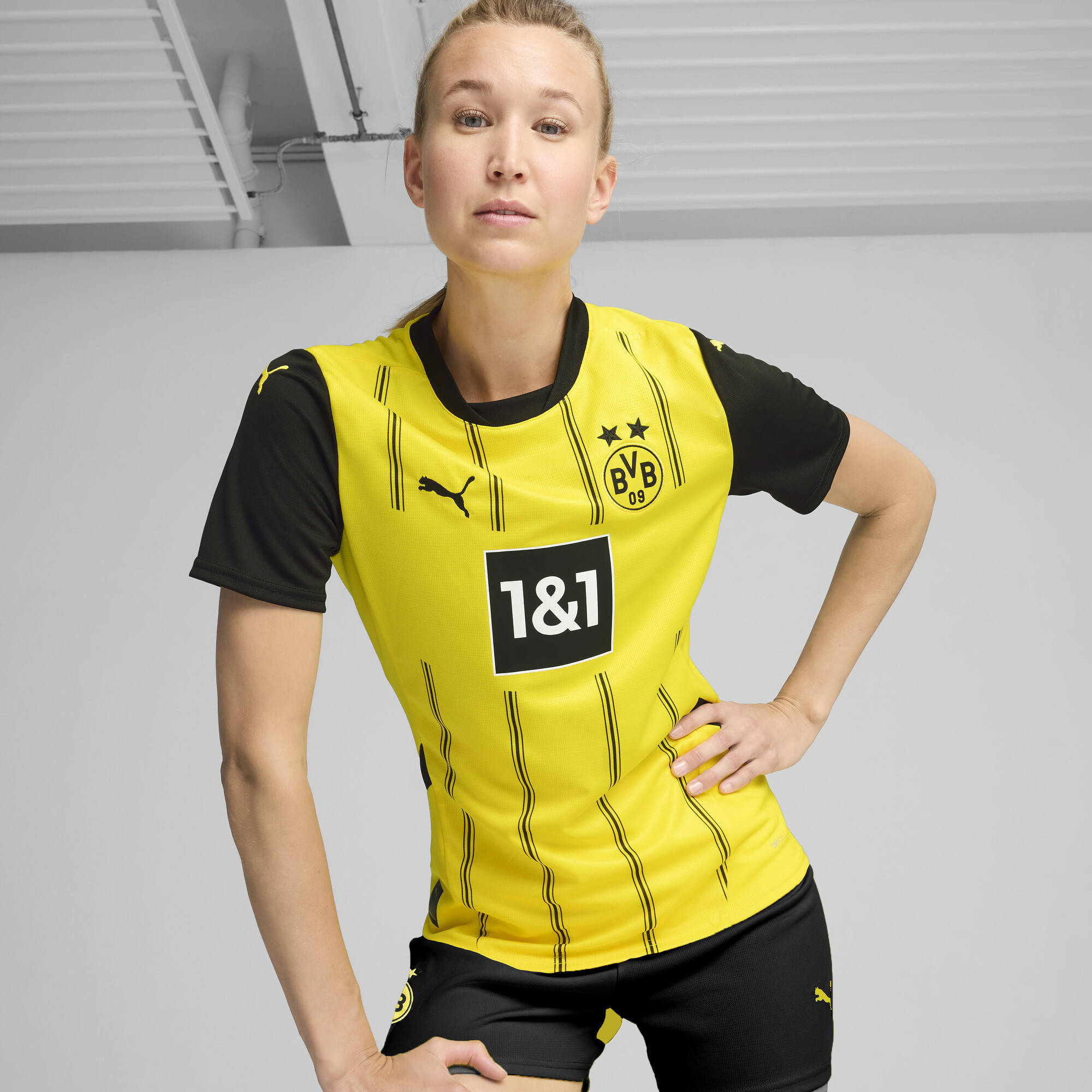 Thumbnail - Puma Borussia Dortmund 24/25 Heimtrikot Damen | Mit Striped | Faster Yellow/Black | Größe: L