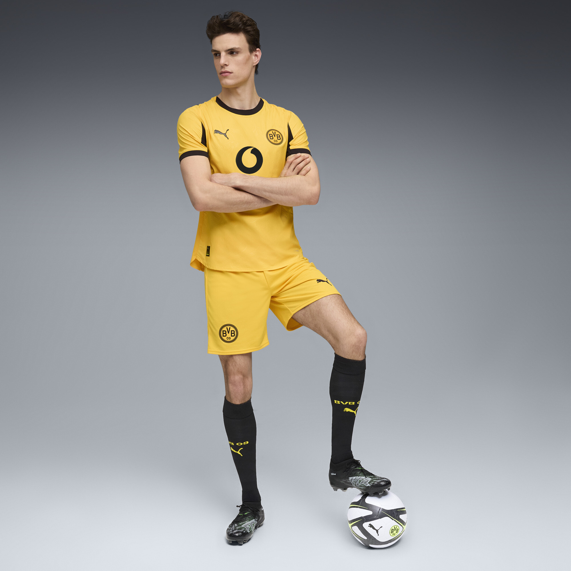 PUMA Borussia Dortmund 25/26 short voor Heren, Geel, Maat XXL thumbnail 4