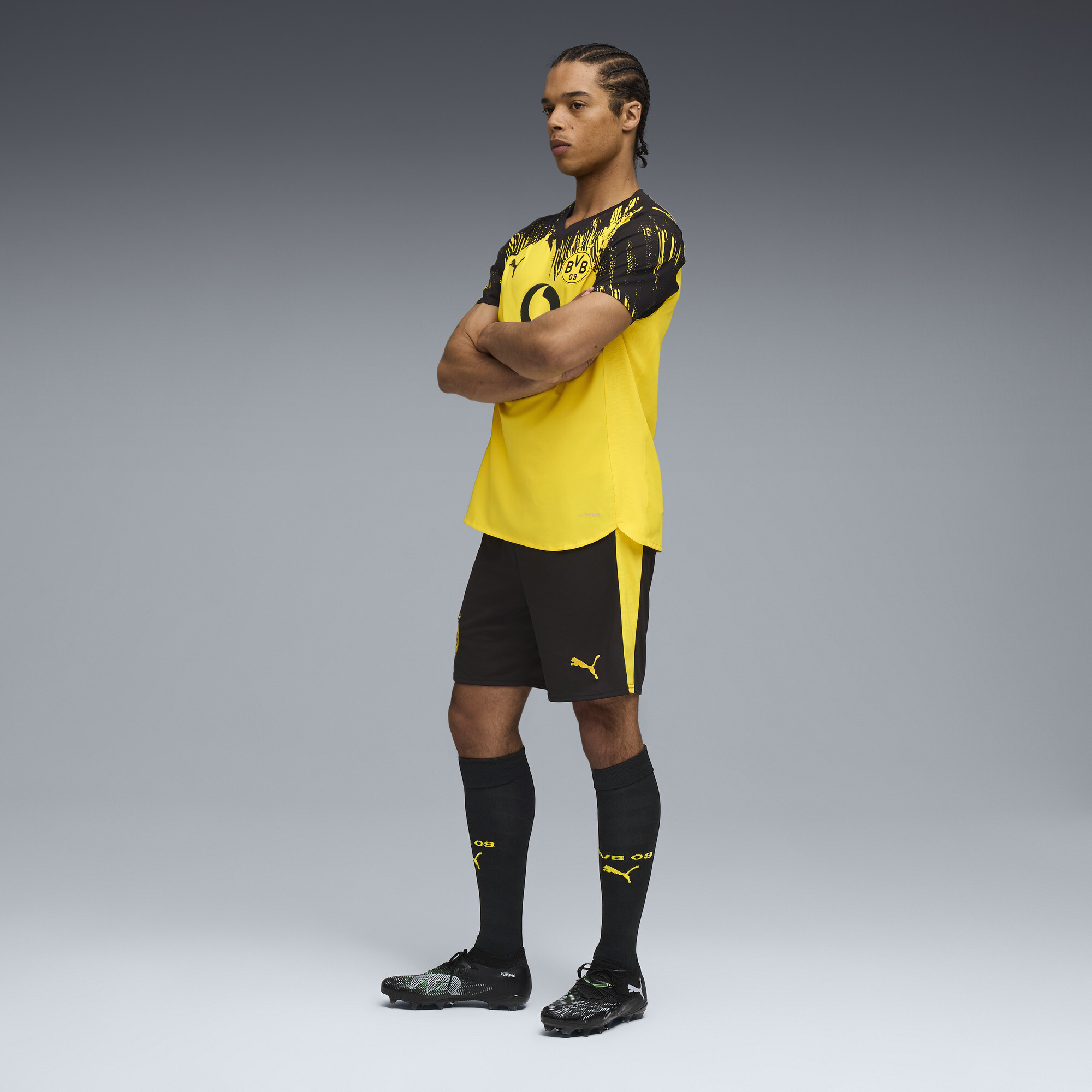 PUMA Borussia Dortmund 25/26 short voor Heren, Zwart/Geel, Maat M thumbnail 4