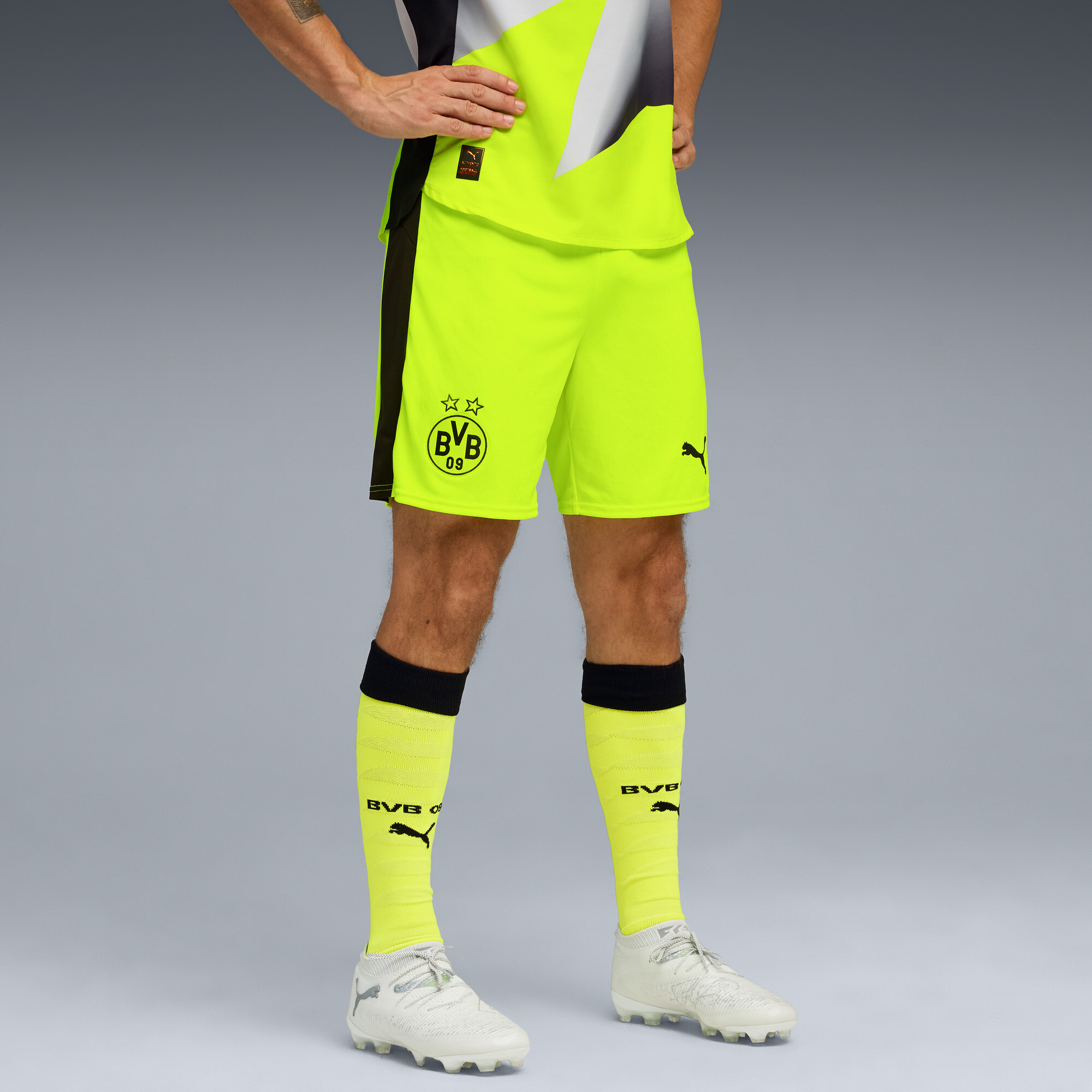 PUMA Borussia Dortmund 25/26 short voor Heren, Zwart/Geel, Maat L thumbnail 6