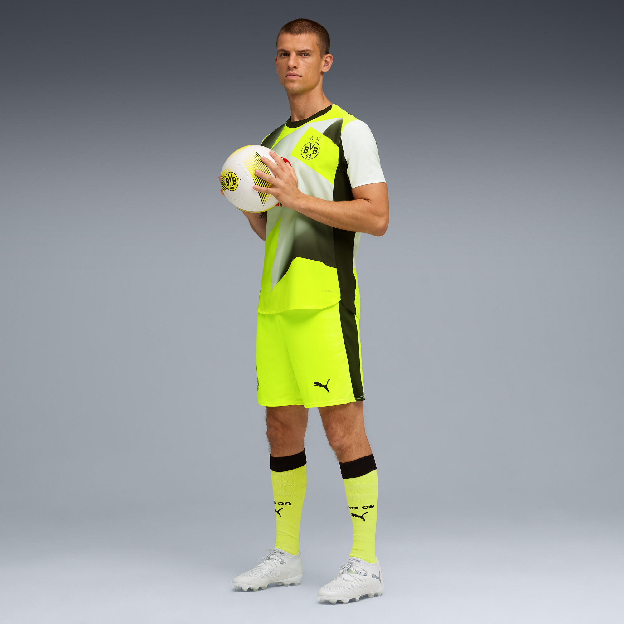 PUMA Borussia Dortmund 25/26 short voor Heren, Zwart/Geel, Maat L thumbnail 4
