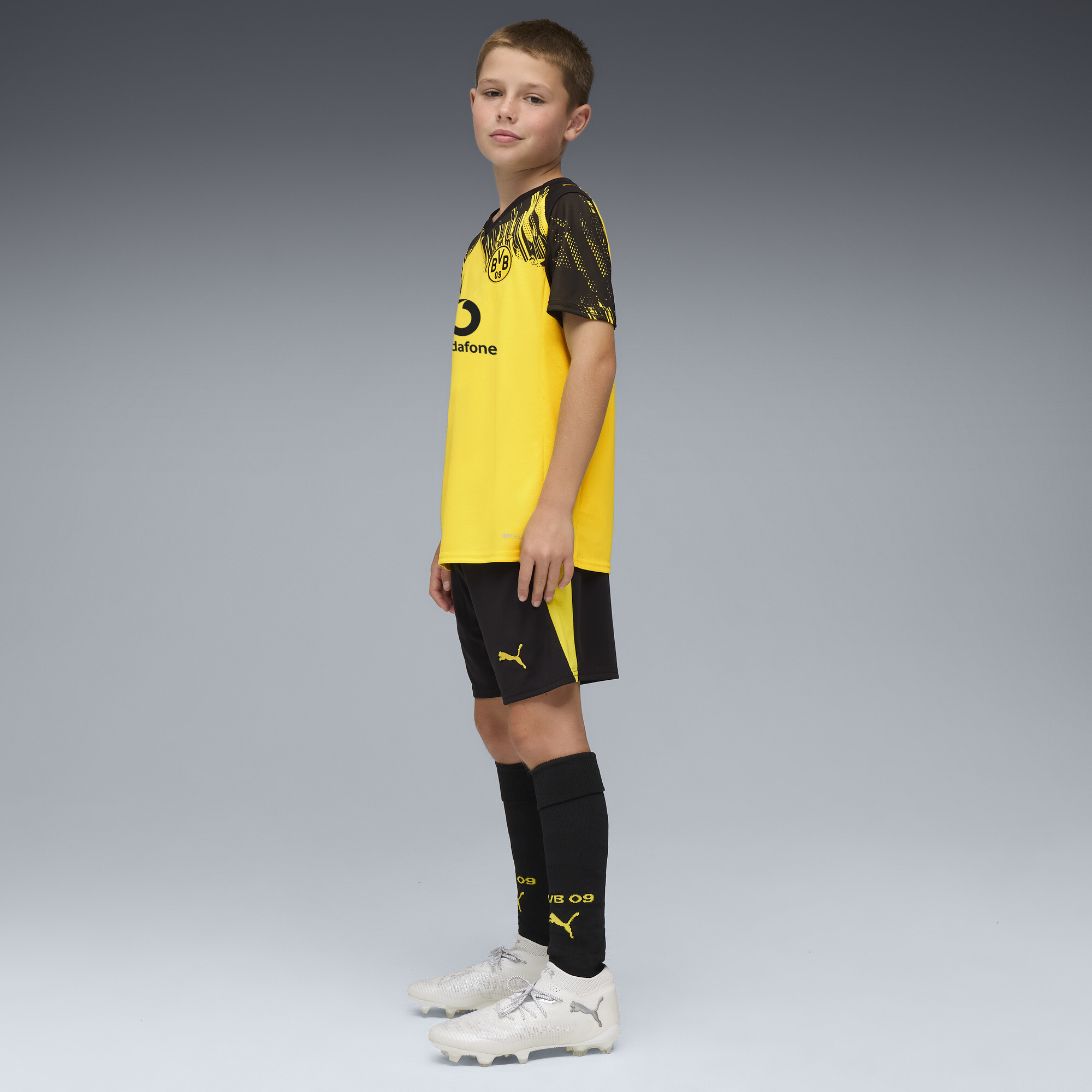 PUMA Borussia Dortmund 25/26 short, Zwart/Geel, Maat 11-12Y thumbnail 5
