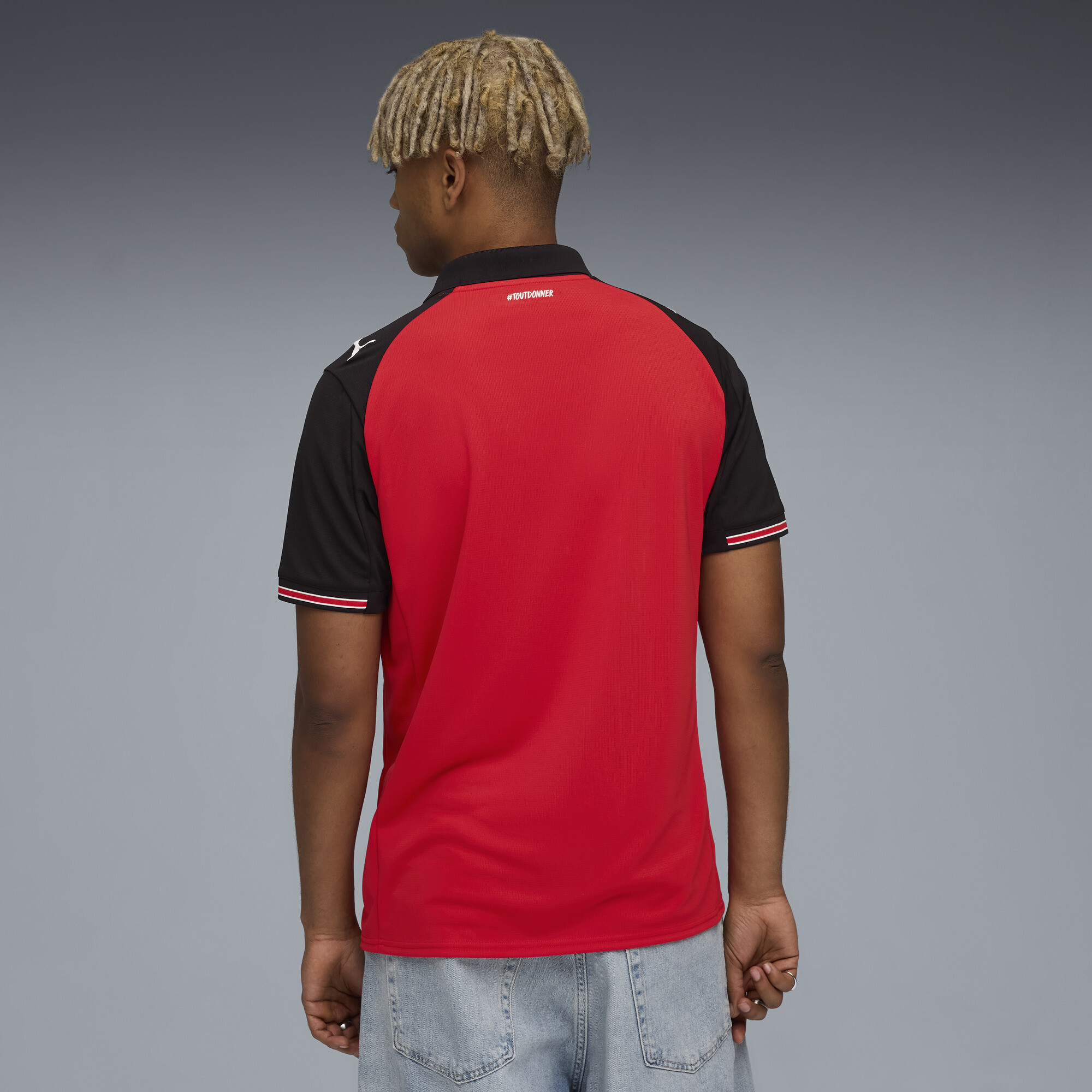 PUMA Stade Rennais FC 25/26 thuisshirt voor Heren, Zwart/Rood, Maat XL thumbnail 3