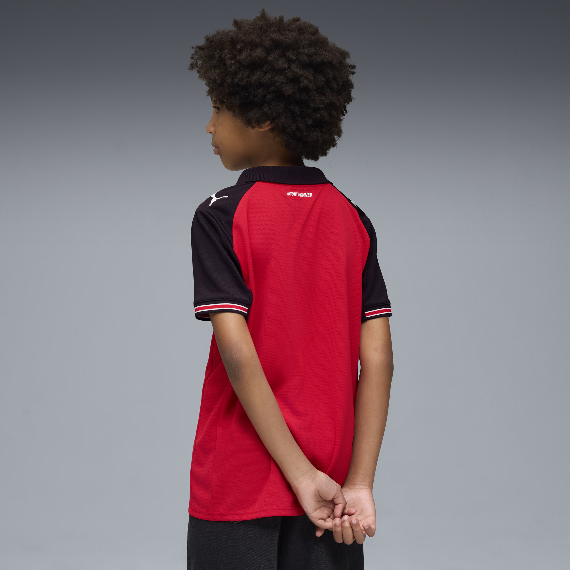 PUMA Stade Rennais FC 25/26 thuisshirt, Zwart/Rood, Maat 5-6Y thumbnail 4