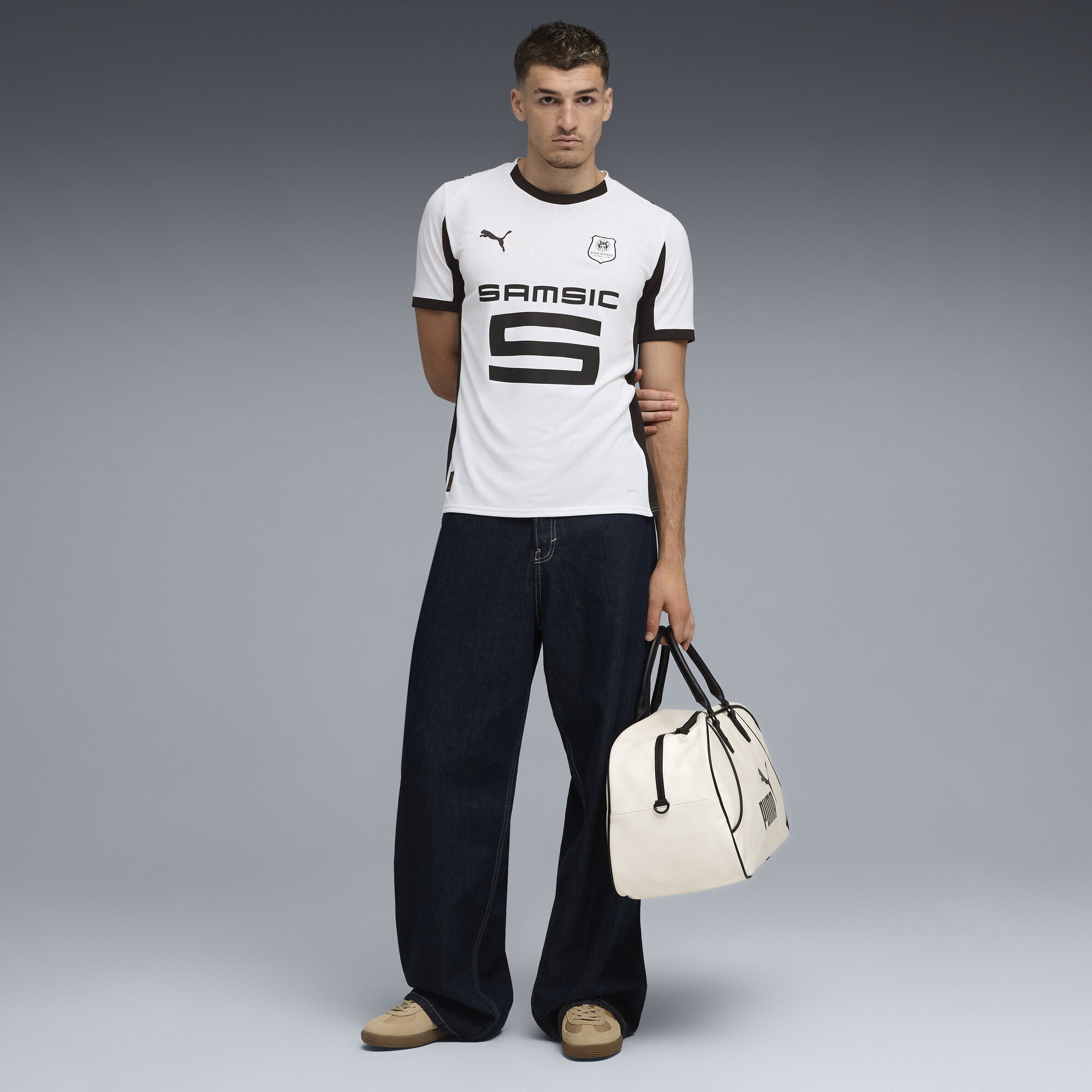 PUMA Stade Rennais FC 25/26 uitshirt voor Heren, Zwart/Wit, Maat L thumbnail 4