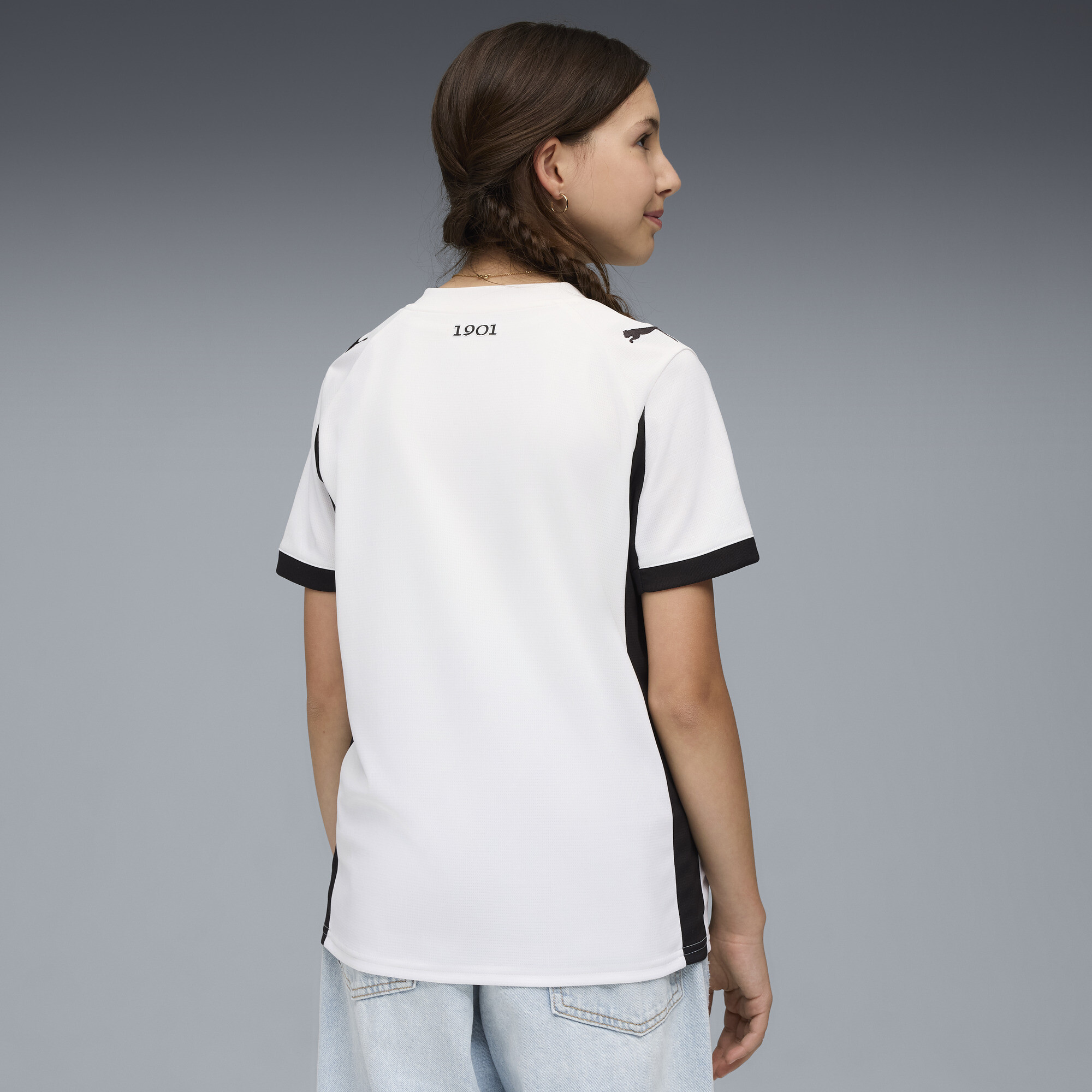 PUMA Stade Rennais FC 25/26 uitshirt, Zwart/Wit, Maat 9-10Y thumbnail 4