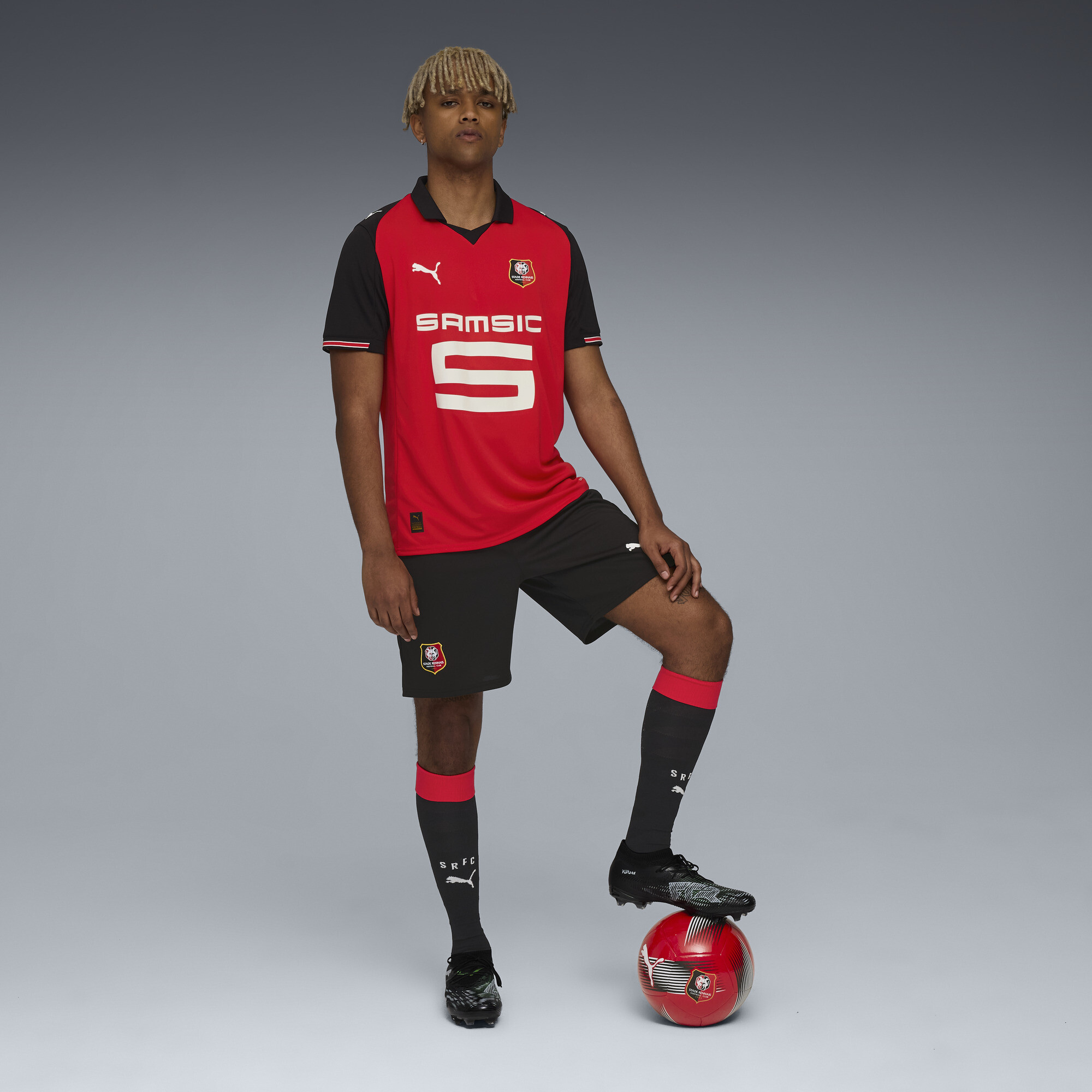 PUMA Stade Rennais FC 25/26 short voor Heren, Zwart, Maat XL thumbnail 4