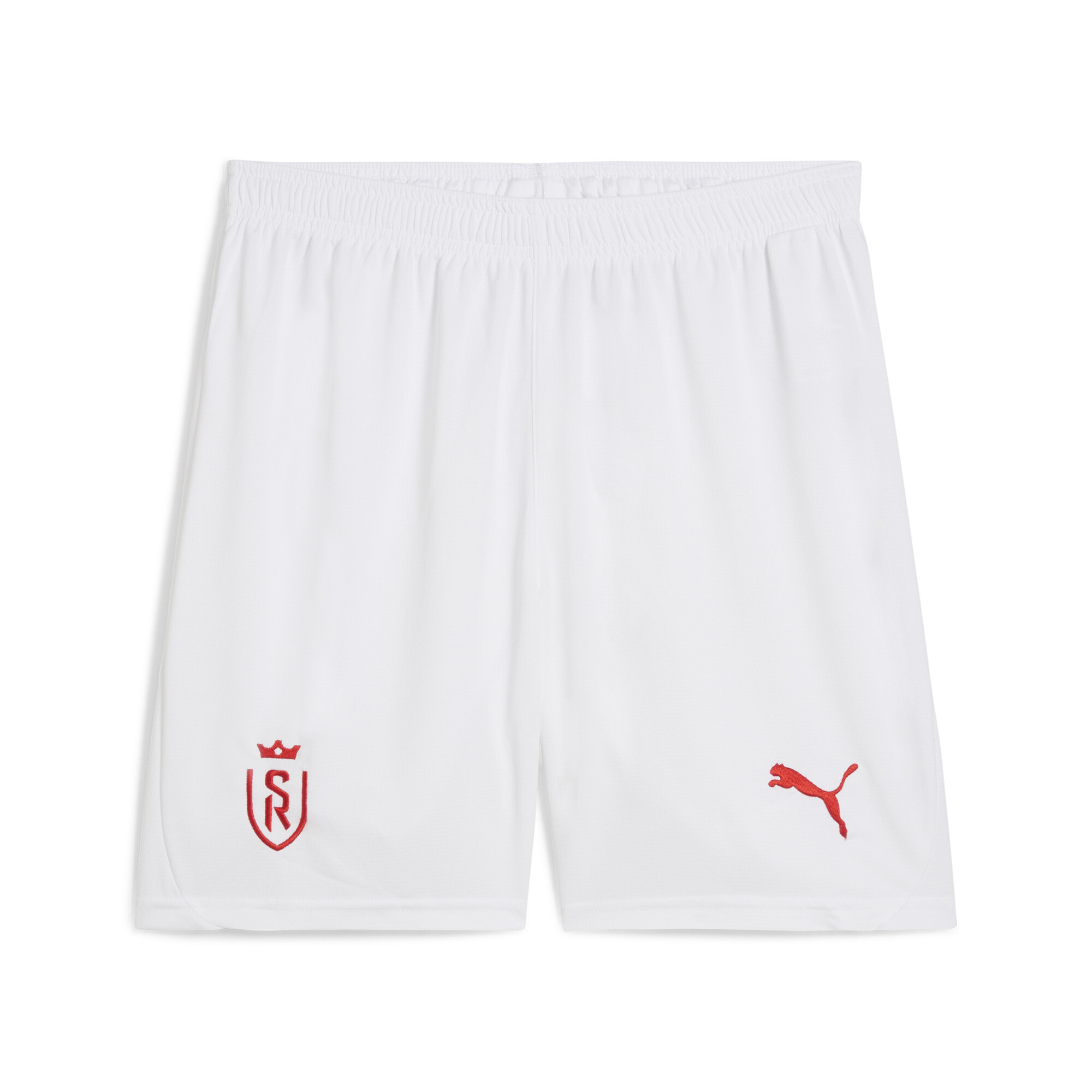 Puma Stade Reims Fußballshorts Herren | Mit Plain | White/Red | Größe: L