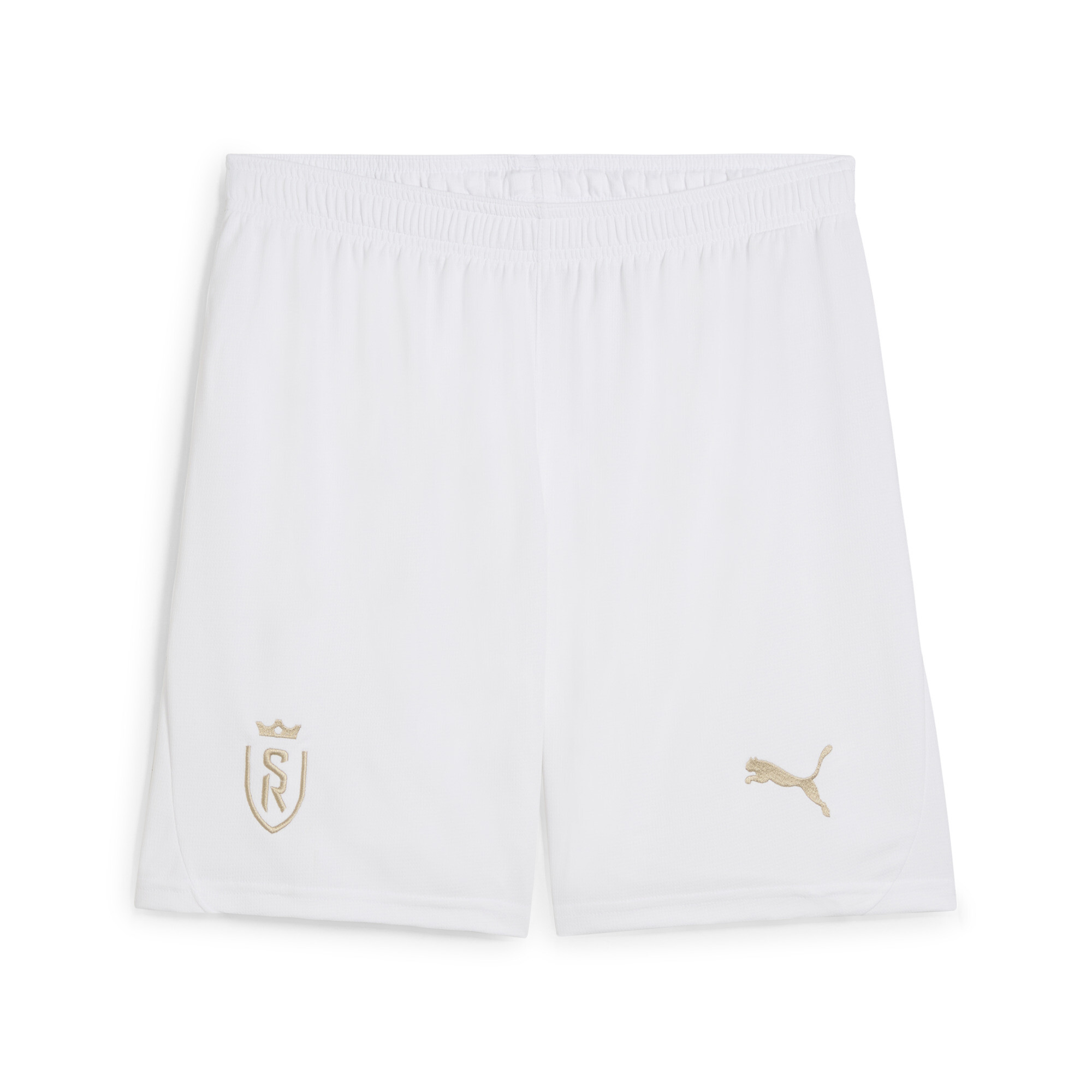 Puma Stade Reims Fußballshorts Herren | Mit Plain | White/Granola | Größe: XL