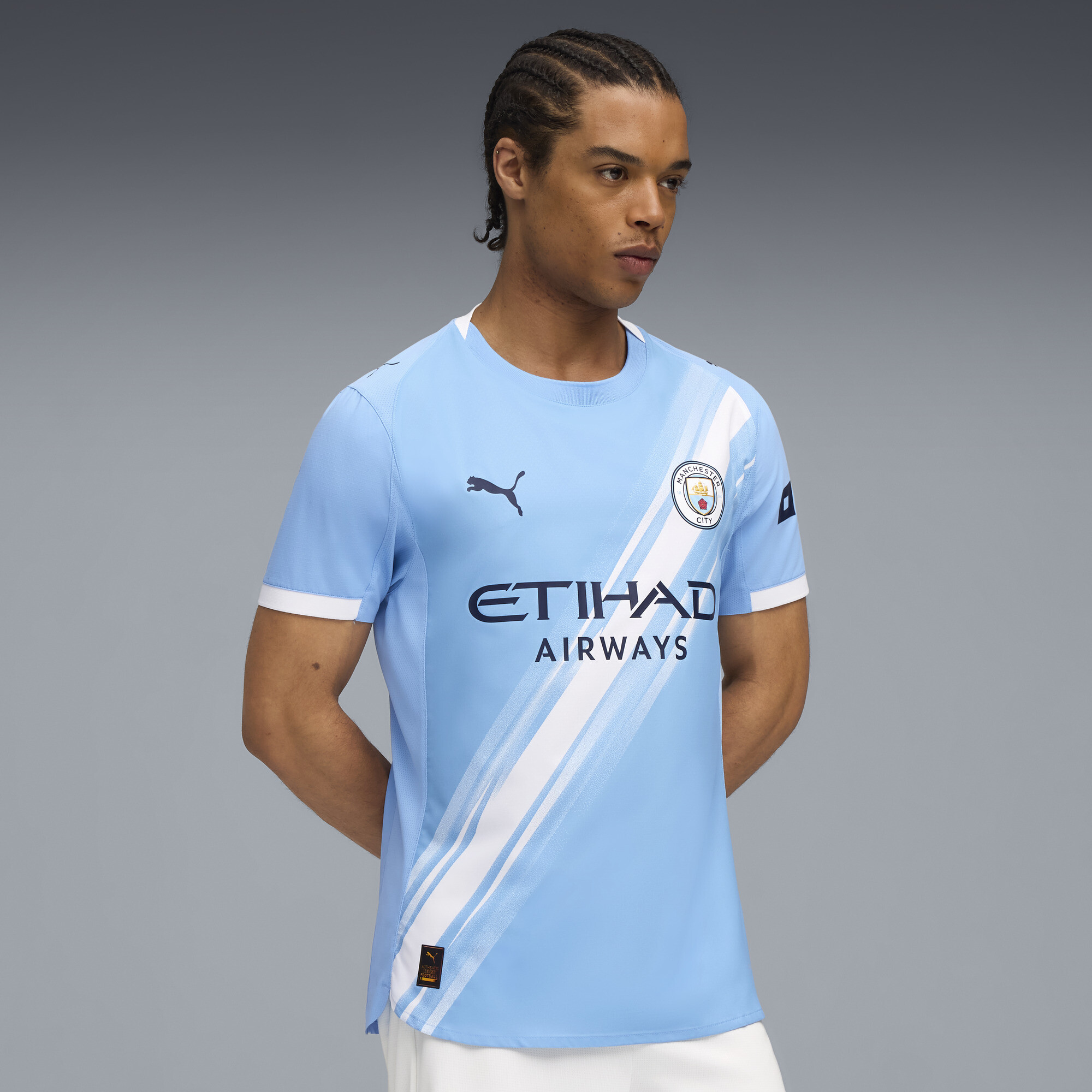 PUMA Manchester City 25/26 Authentic thuisshirt voor Heren, Blauw/Wit, Maat M thumbnail 7