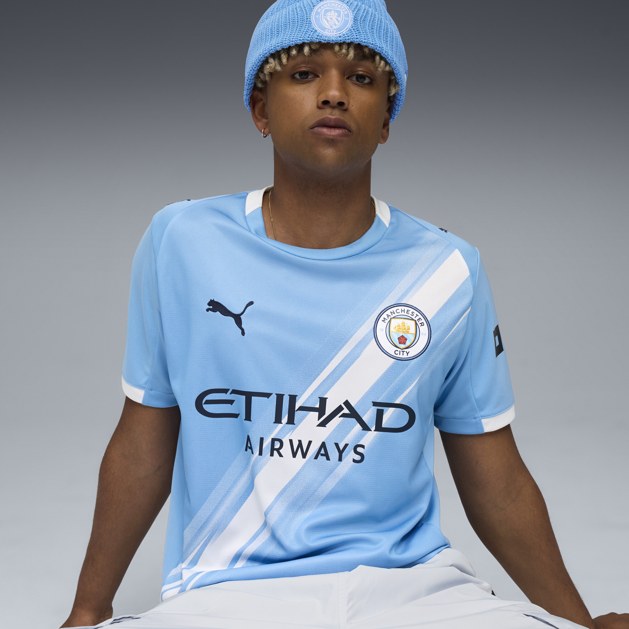PUMA Manchester City 25/26 thuisshirt voor Heren, Blauw/Wit, Maat S thumbnail 6