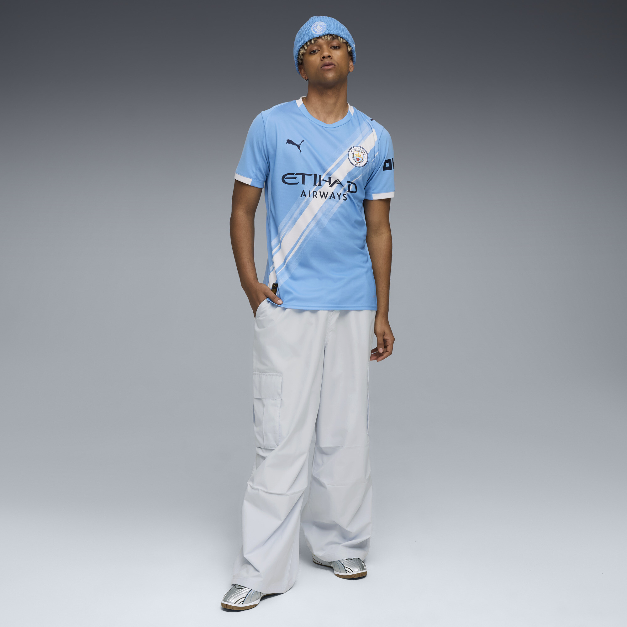PUMA Manchester City 25/26 thuisshirt voor Heren, Blauw/Wit, Maat S thumbnail 5
