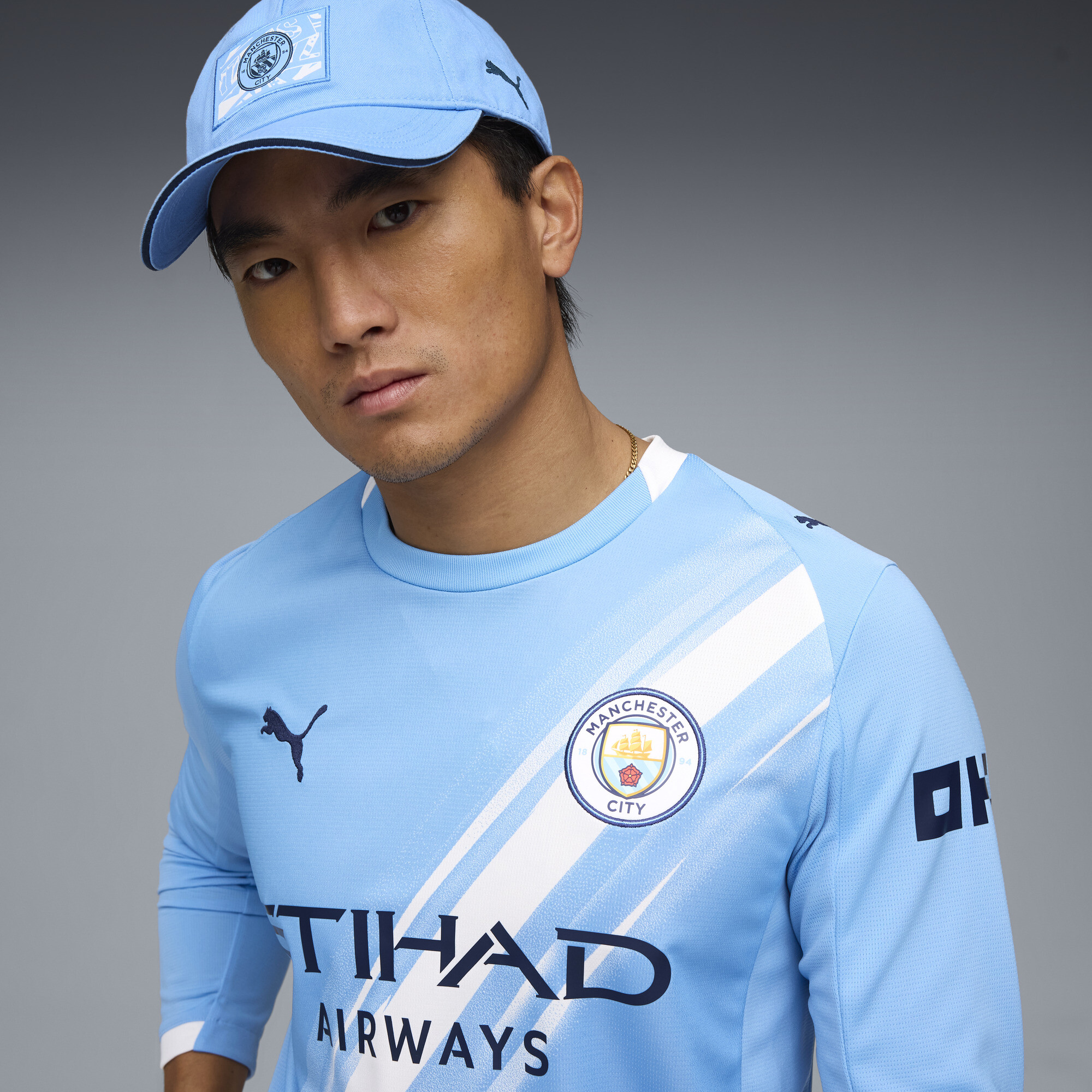 PUMA Manchester City 25/26 uitshirt met lange mouw voor Heren, Blauw/Wit, Maat S thumbnail 5