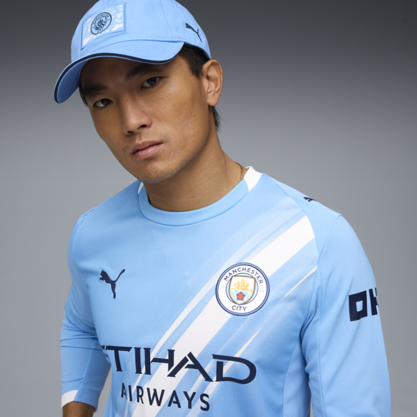 Jersey local de manga larga del Manchester City 25/26 para hombre, Team Light Blue-PUMA White, large-MEX