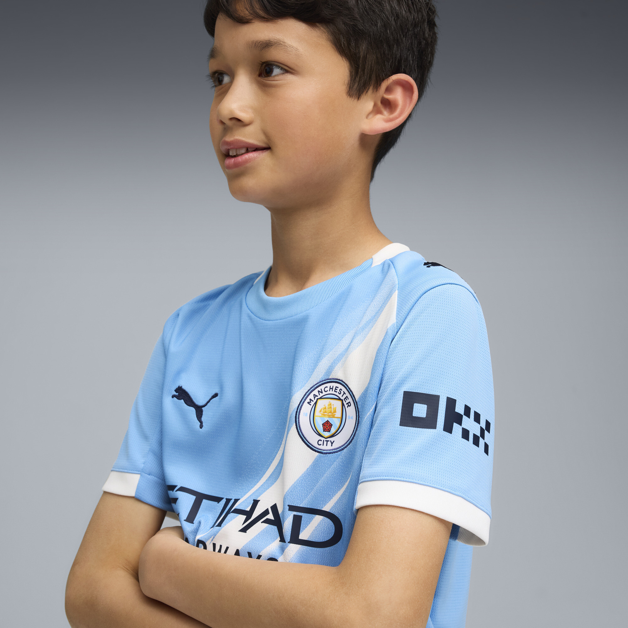 PUMA Manchester City 25/26 thuisshirt, Blauw/Wit, Maat 11-12Y thumbnail 6