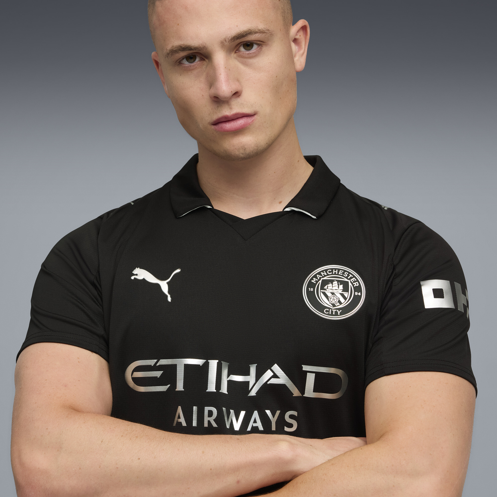 PUMA Manchester City 25/26 uitshirt voor Heren, Zwart, Maat L thumbnail 6