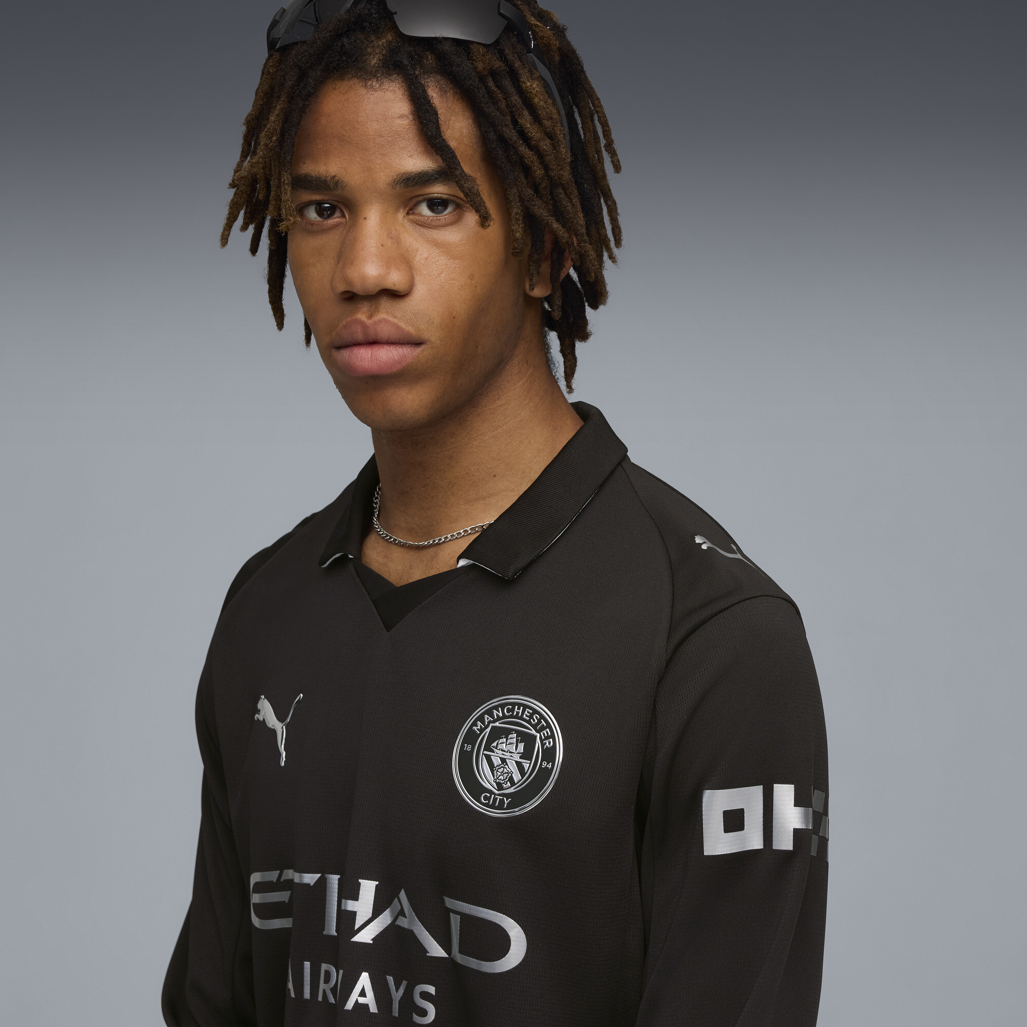 PUMA Manchester City 25/26 uitshirt met lange mouw voor Heren, Zwart, Maat M thumbnail 5