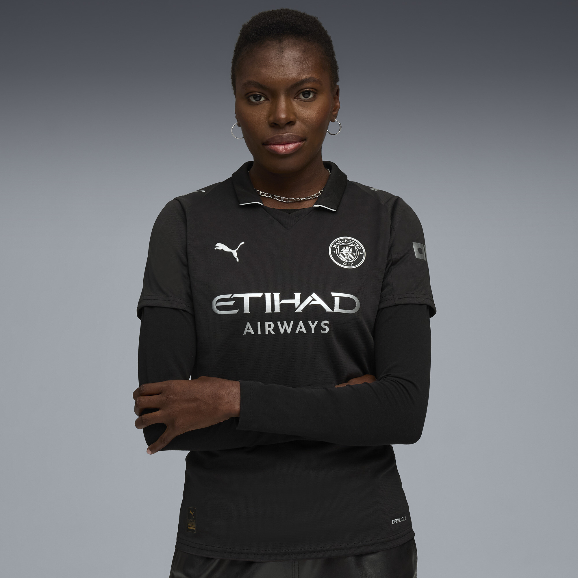 PUMA Manchester City 25/26 uitshirt voor Dames, Zwart, Maat XXS thumbnail 7