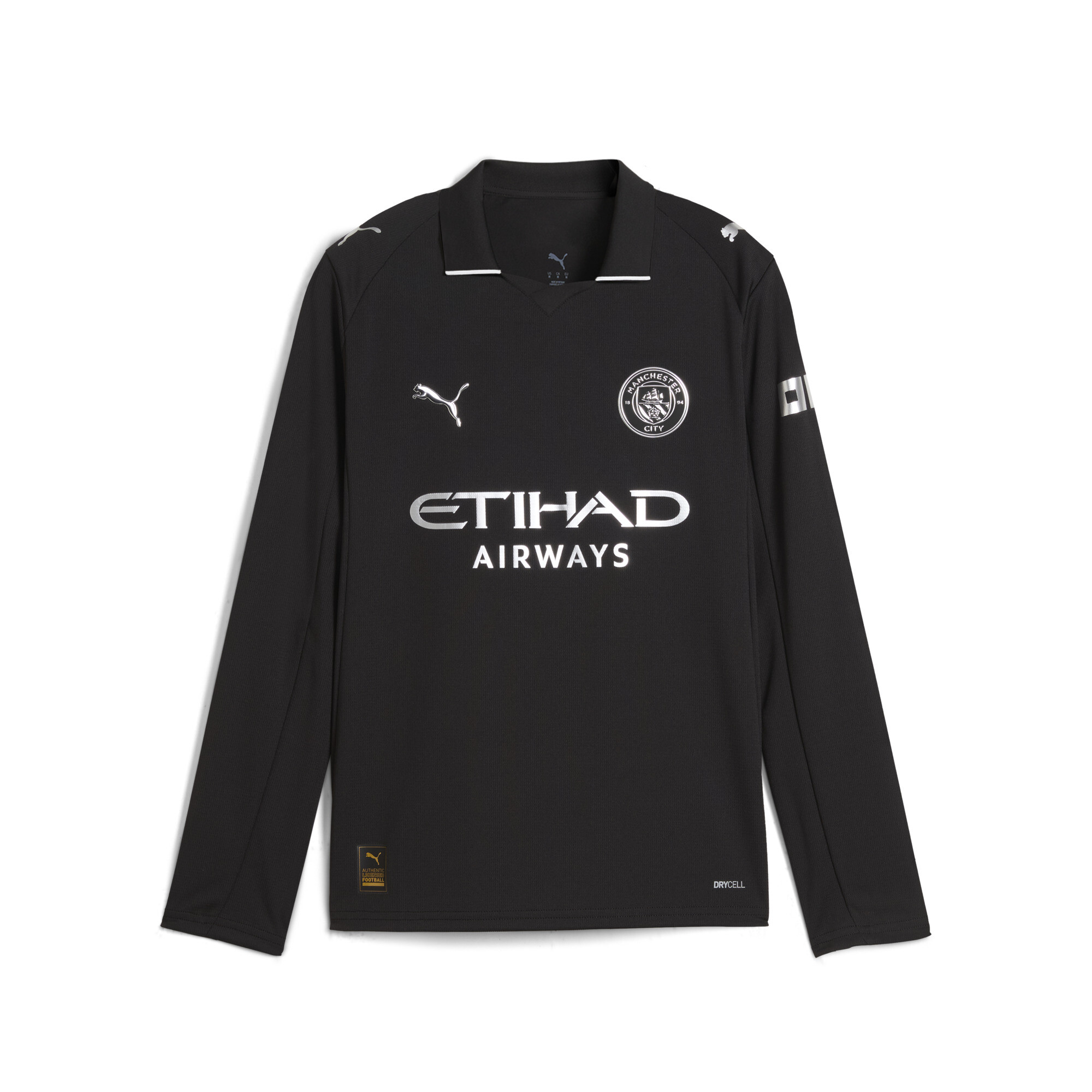 PUMA Manchester City 25/26 uitshirt met lange mouw, Zwart, Maat 13-14Y thumbnail 3