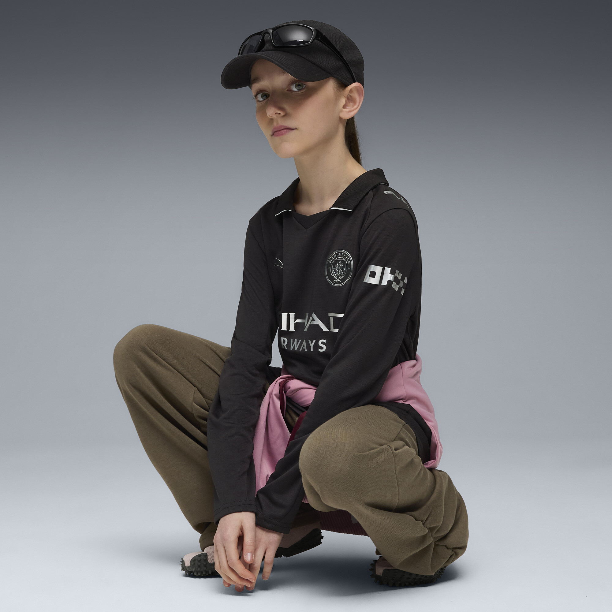 PUMA Manchester City 25/26 uitshirt met lange mouw, Zwart, Maat 13-14Y thumbnail 5