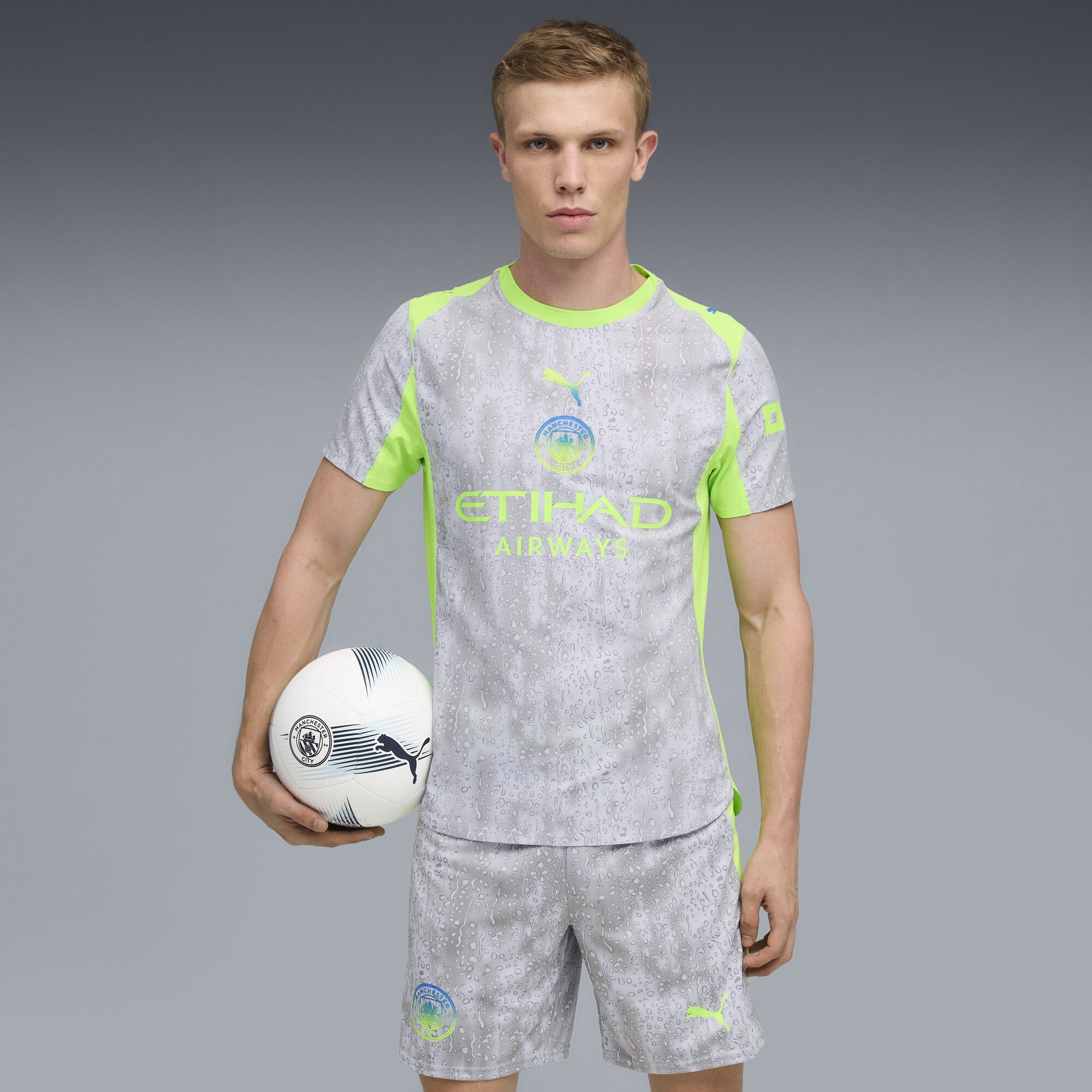 peppe roni CITYBHOYS サッカーシャツ グレー セルティック Manchester City 25/26 Authentic Third Jersey Men | blue | PUMA