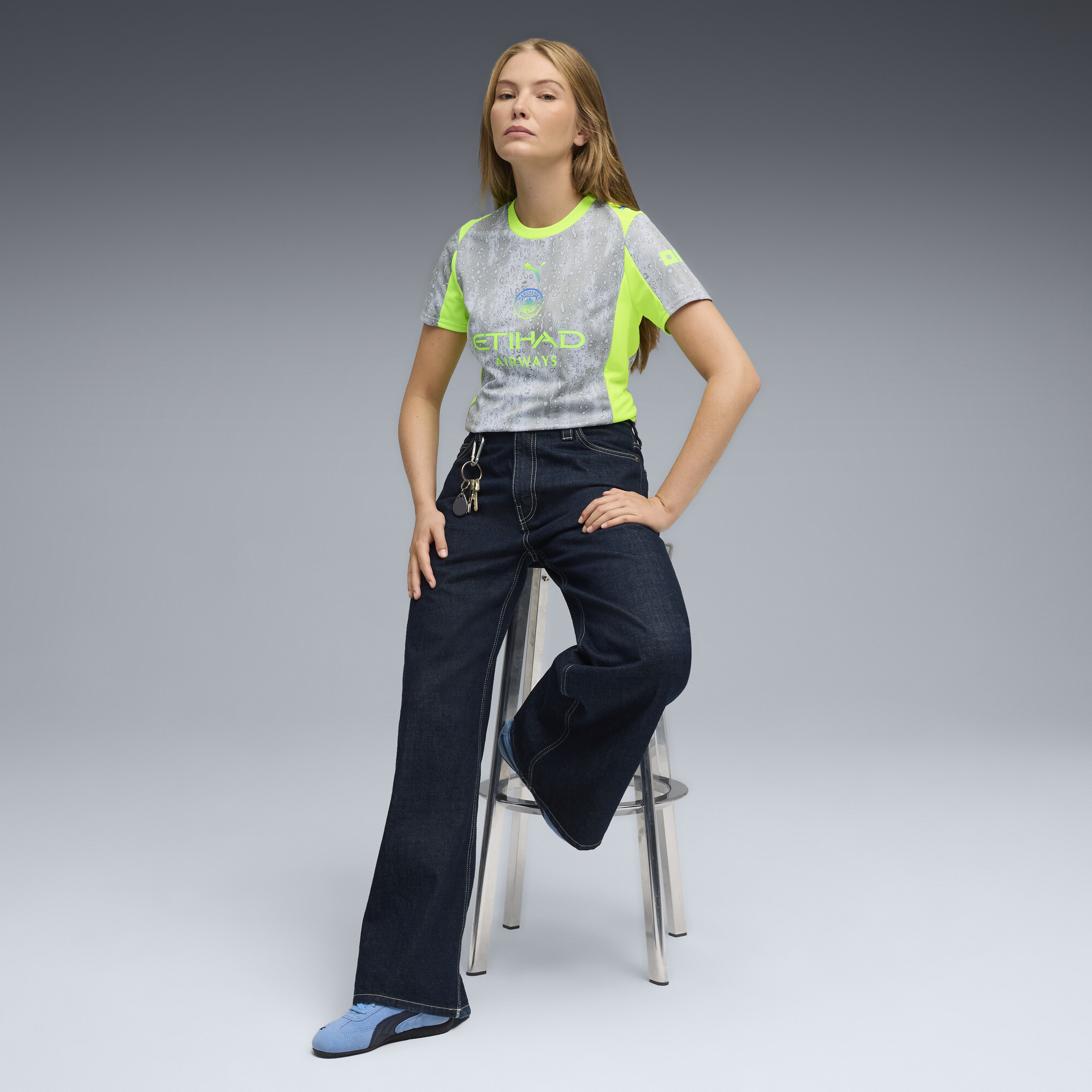 PUMA Manchester City 25/26 derde shirt voor Dames, Groen, Maat XL thumbnail 4