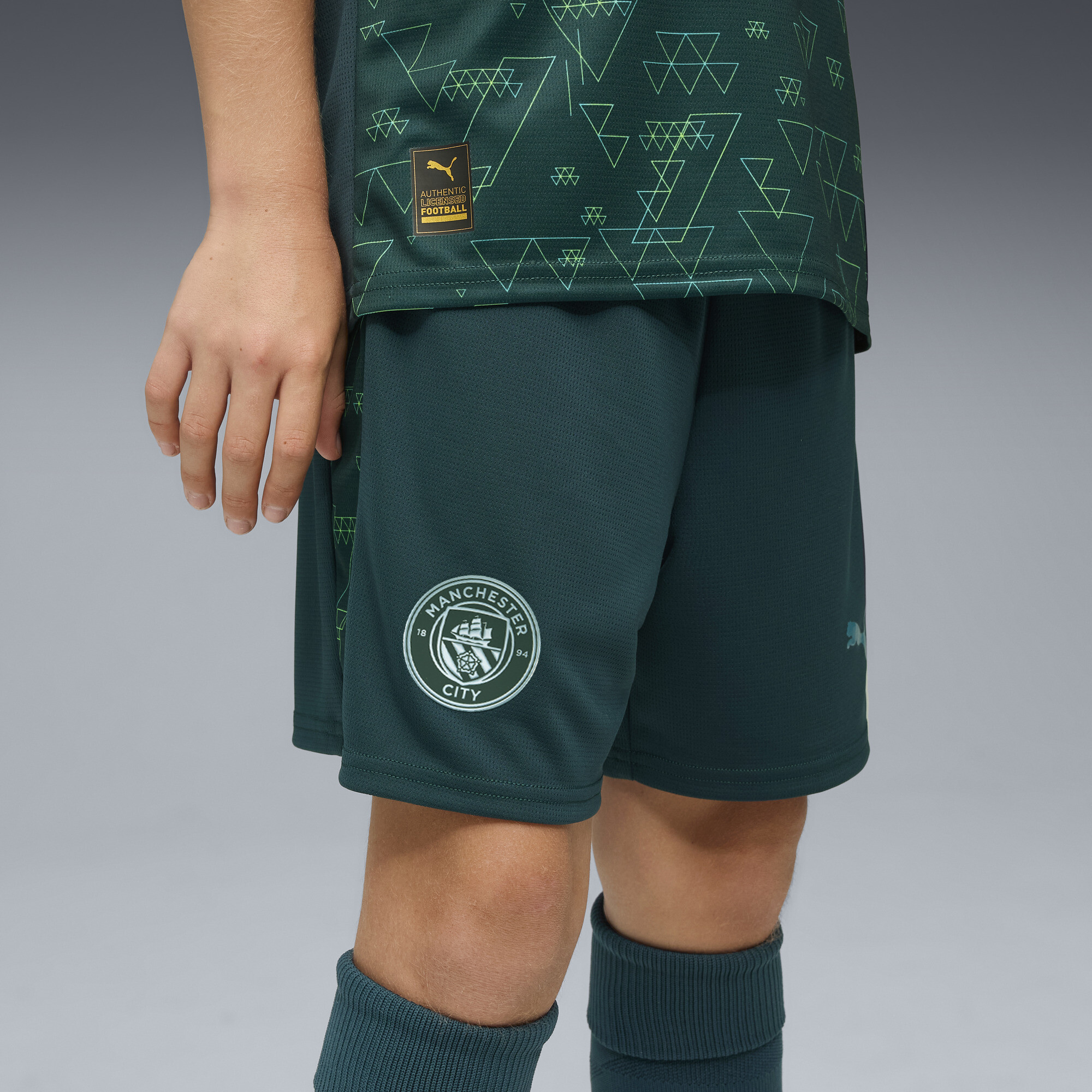 PUMA Manchester City 25/26 short, Groen, Maat 15-16Y thumbnail 6