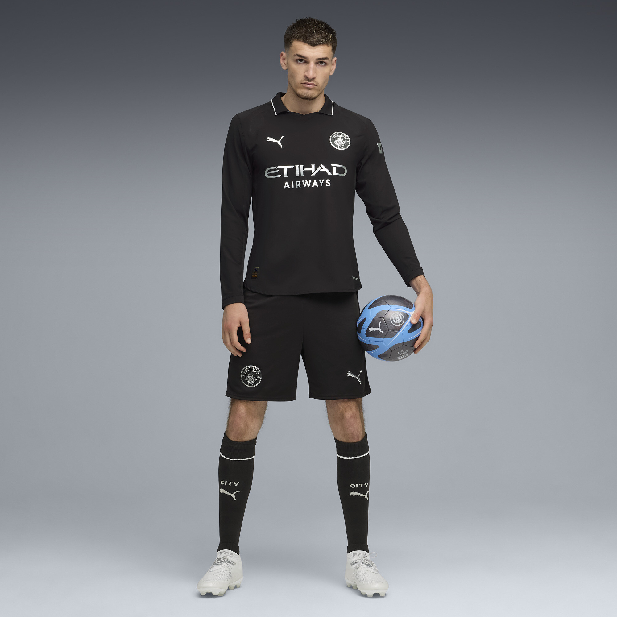PUMA Manchester City 25/26 short voor Heren, Zwart, Maat M thumbnail 4