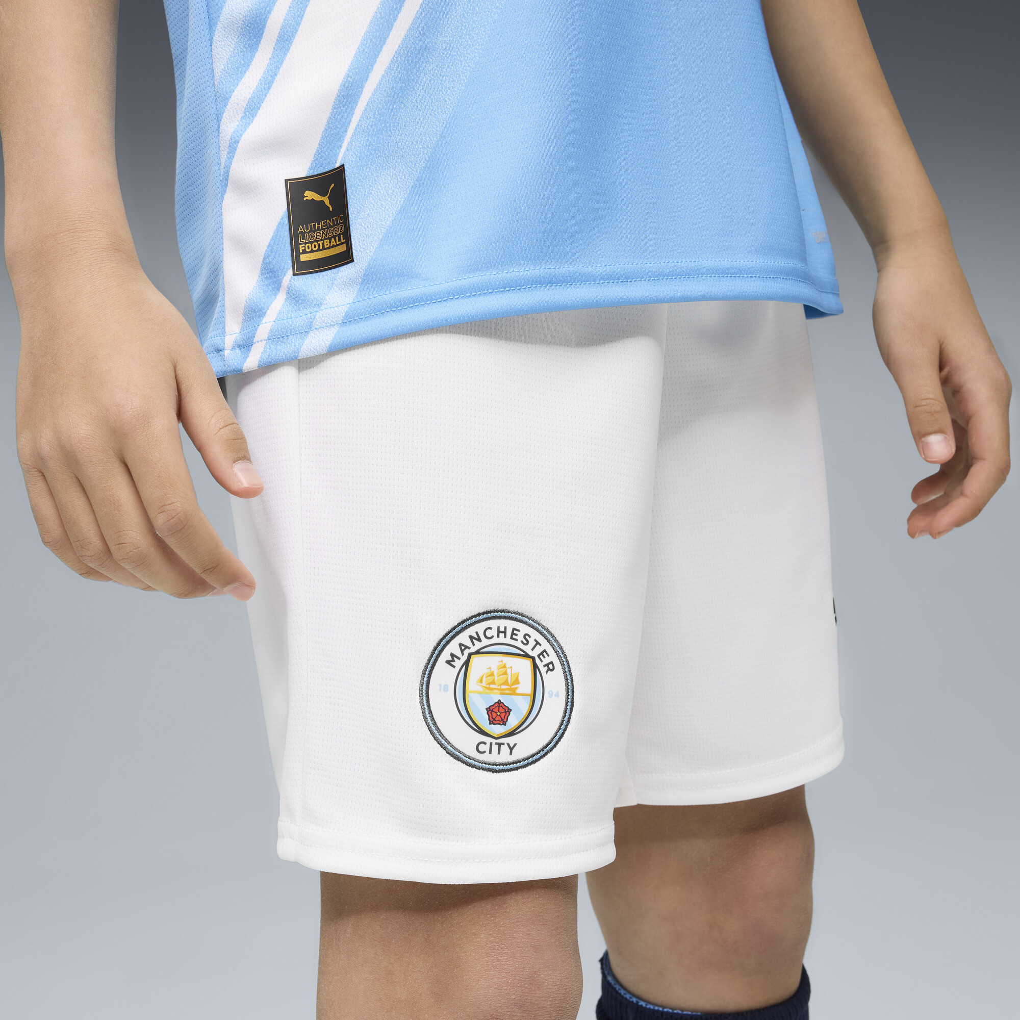 PUMA Manchester City 25/26 short, Blauw/Wit, Maat 9-10Y thumbnail 6