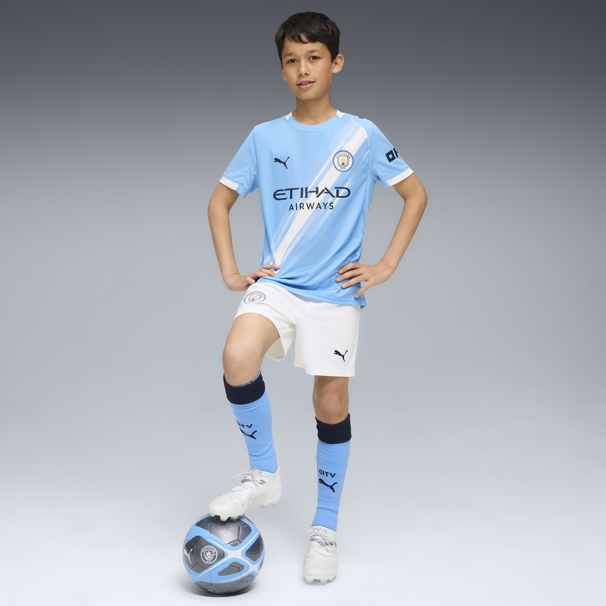 PUMA Manchester City 25/26 short, Blauw/Wit, Maat 9-10Y thumbnail 5