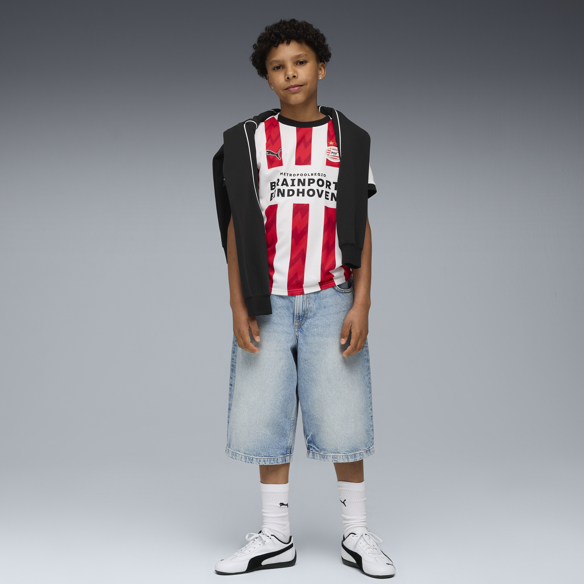 PUMA PSV Eindhoven 25/26 thuisshirt, Rood/Wit, Maat 7-8Y thumbnail 5