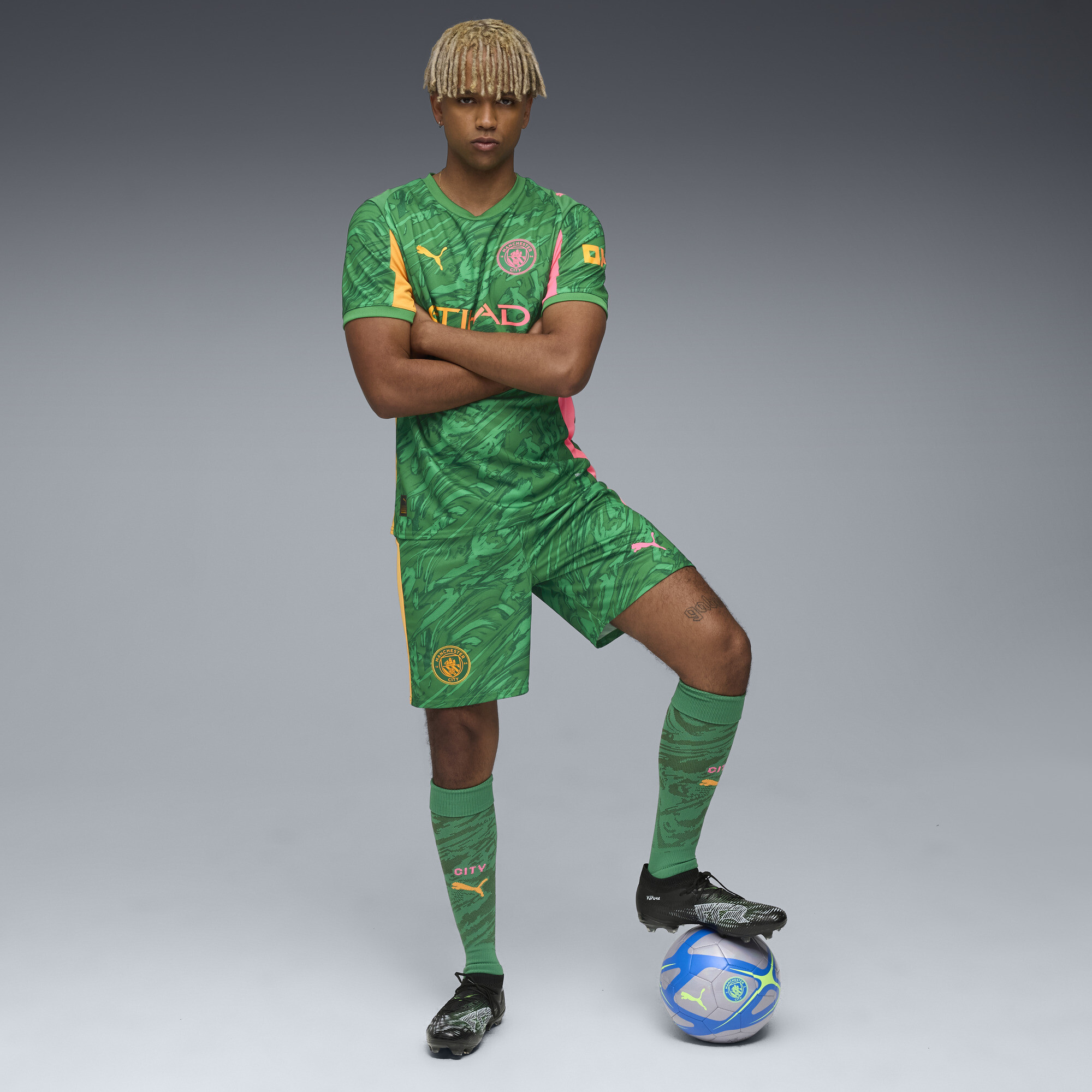 PUMA Manchester City 25/26 keepersshort voor Heren, Groen, Maat M thumbnail 4