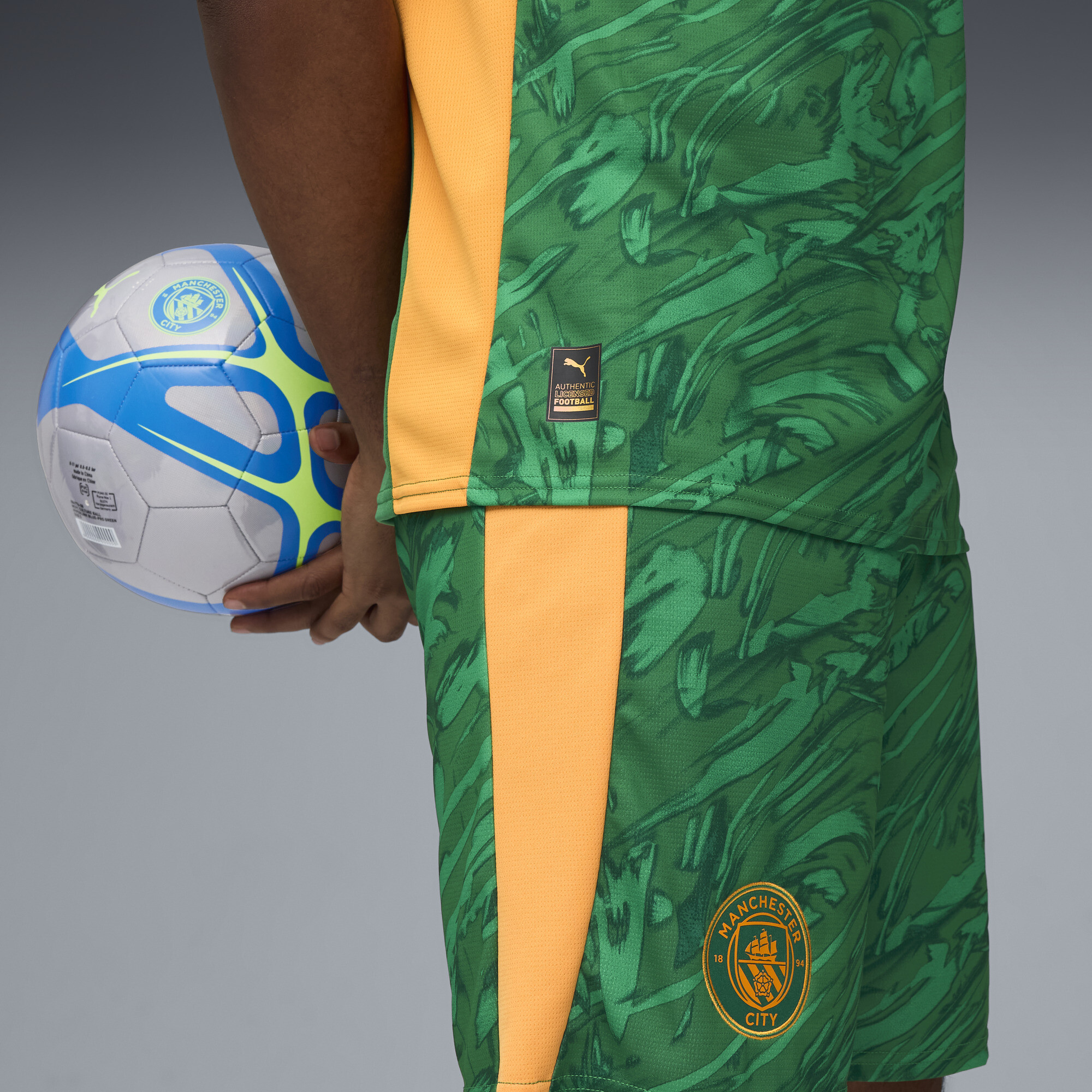 PUMA Manchester City 25/26 keepersshort voor Heren, Groen, Maat M thumbnail 2