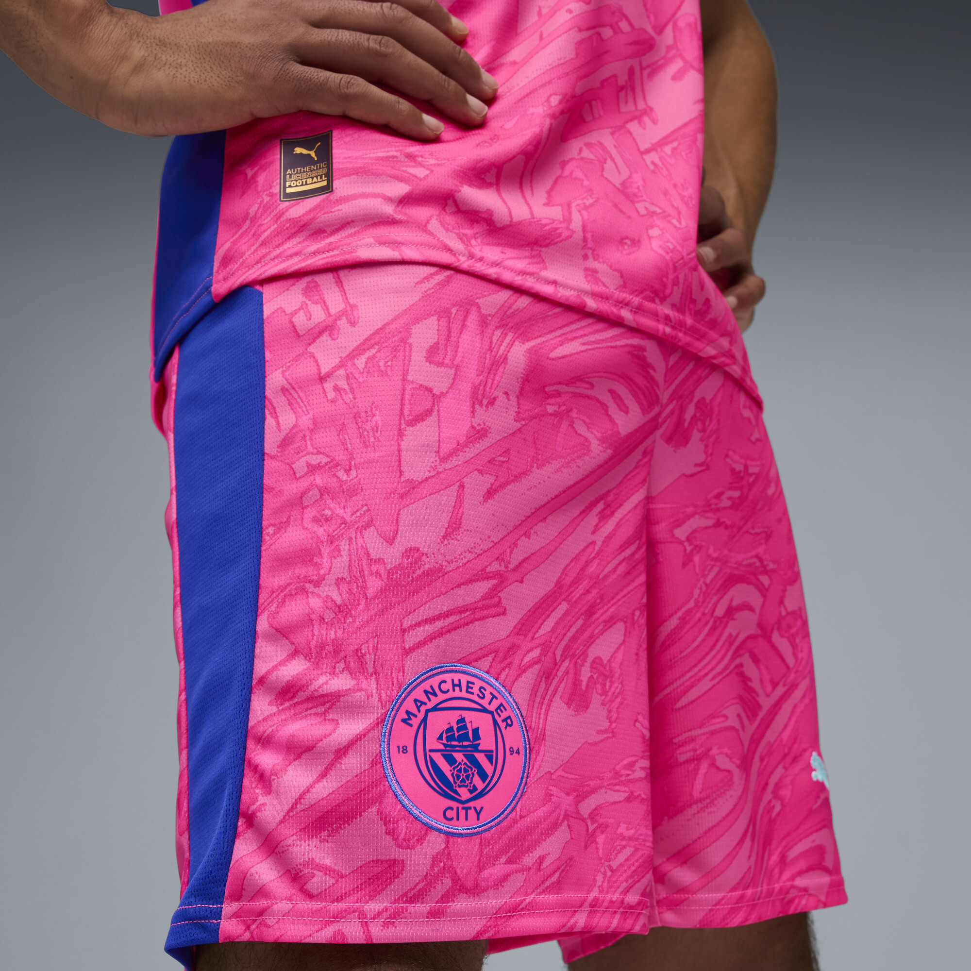 PUMA Manchester City 25/26 keepersshort voor Heren, Roze, Maat M thumbnail 5