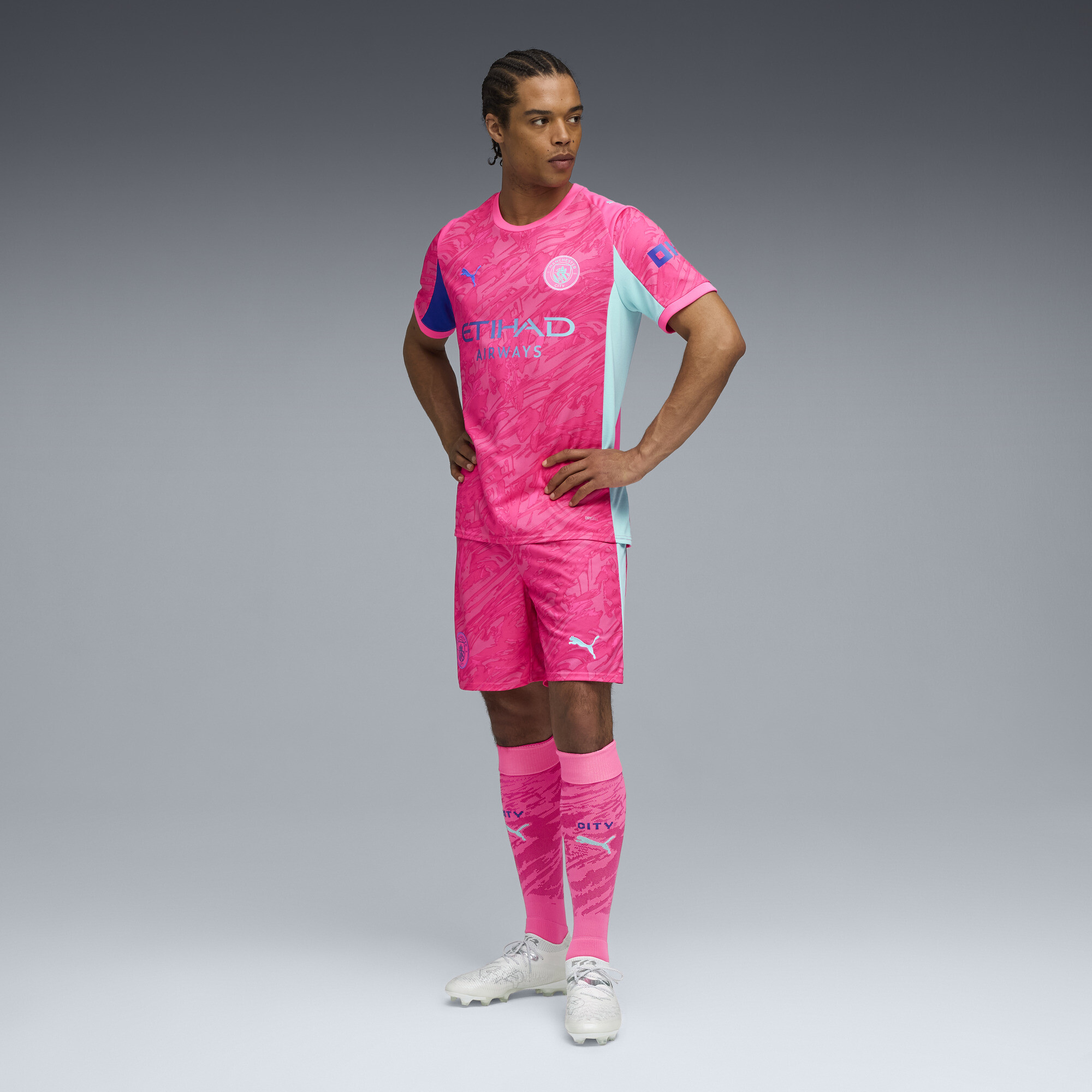 PUMA Manchester City 25/26 keepersshort voor Heren, Roze, Maat M thumbnail 4