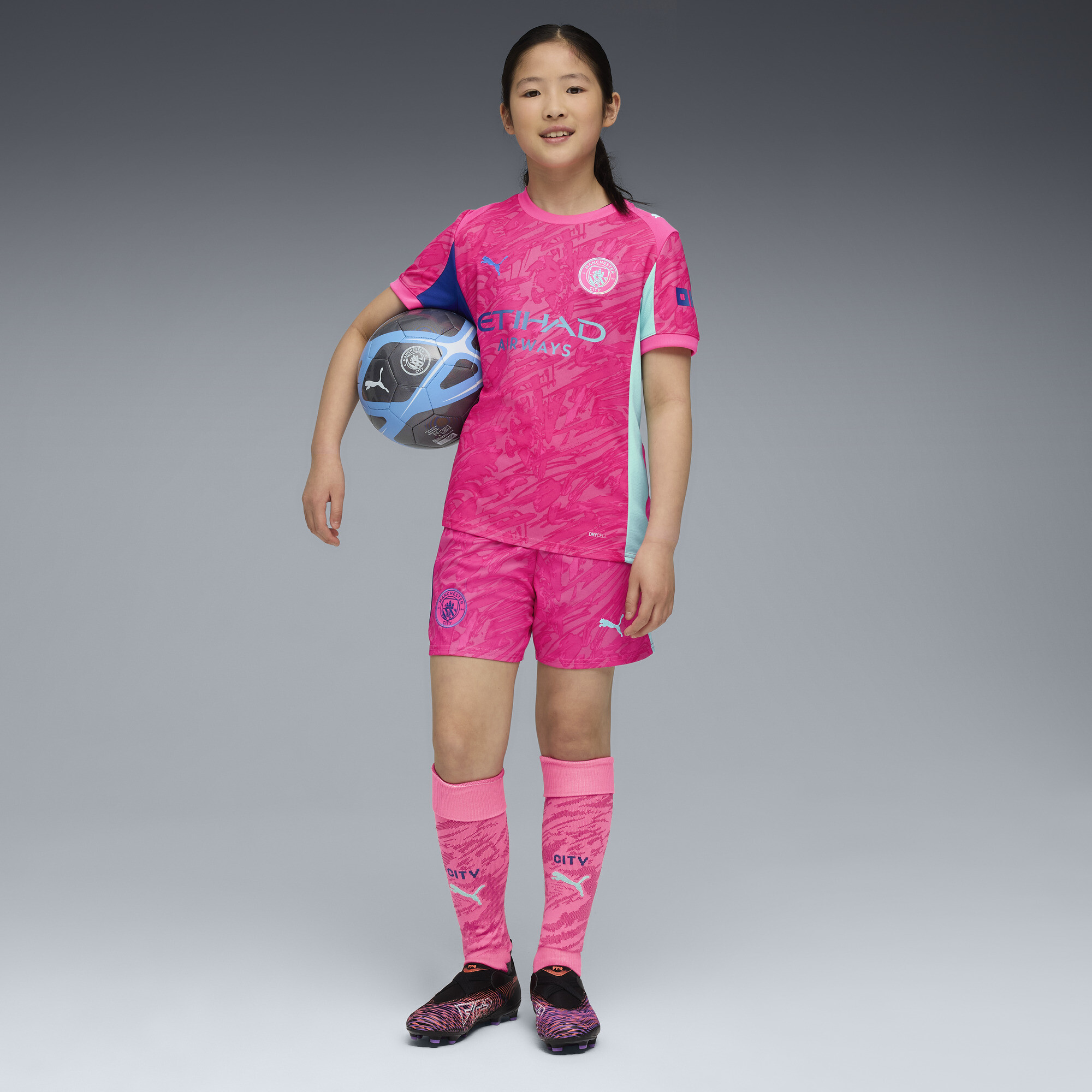 PUMA Manchester City 25/26 keepersshort, Roze, Maat 15-16Y thumbnail 5