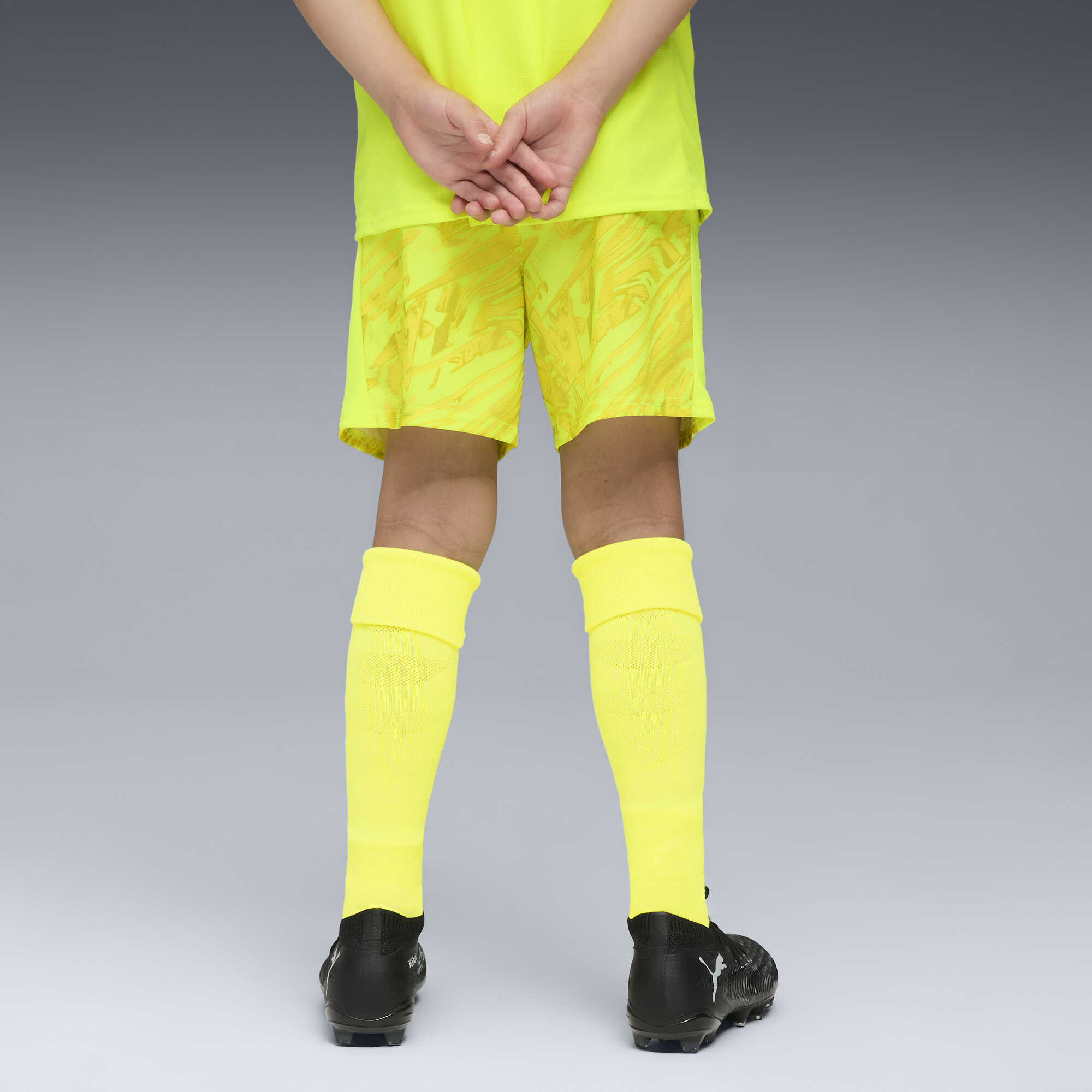 PUMA Manchester City 25/26 keepersshort, Geel, Maat 9-10Y thumbnail 4