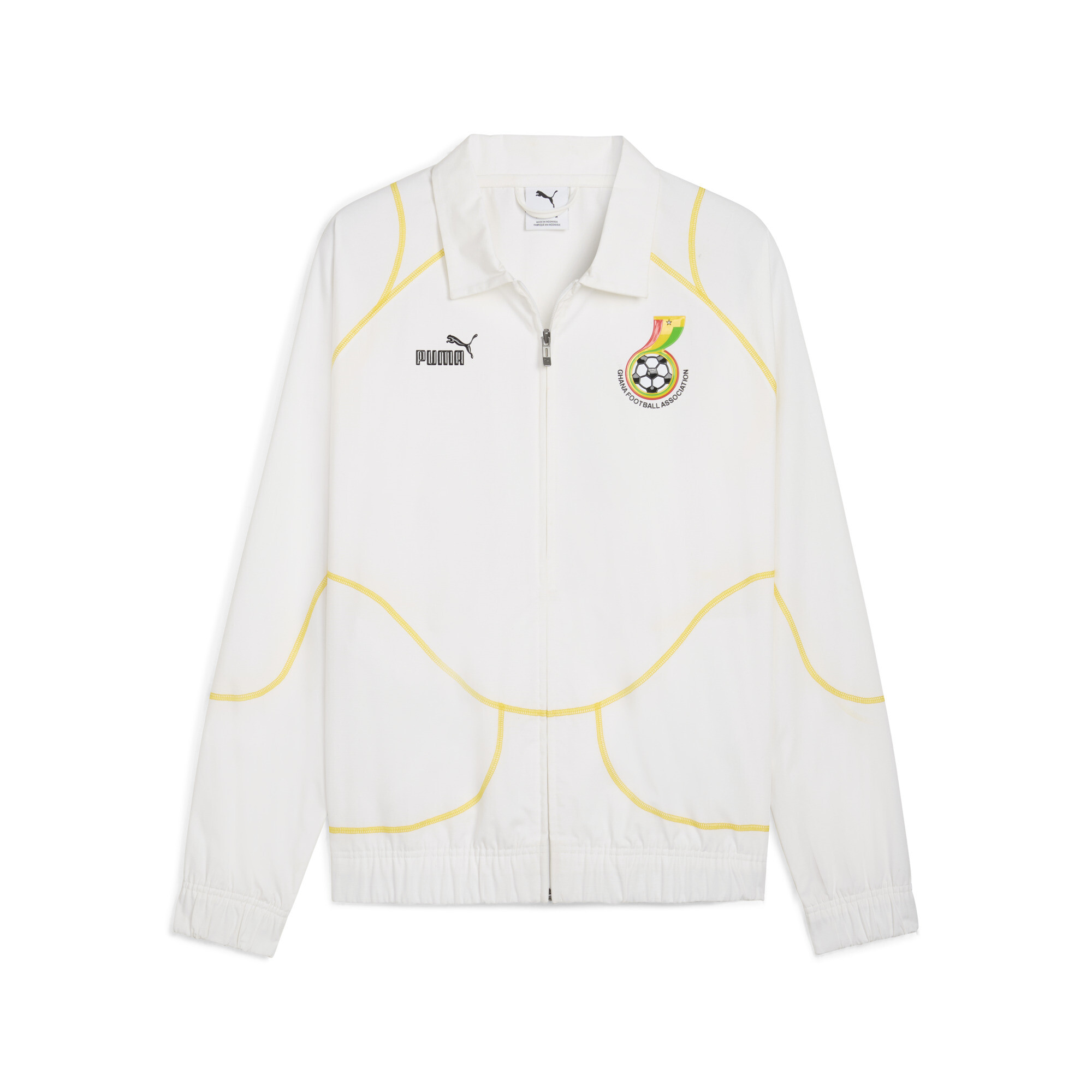 PUMA Ghana ftblStatement trainingsjack voor Heren, Geel/Wit, Maat XL thumbnail 3